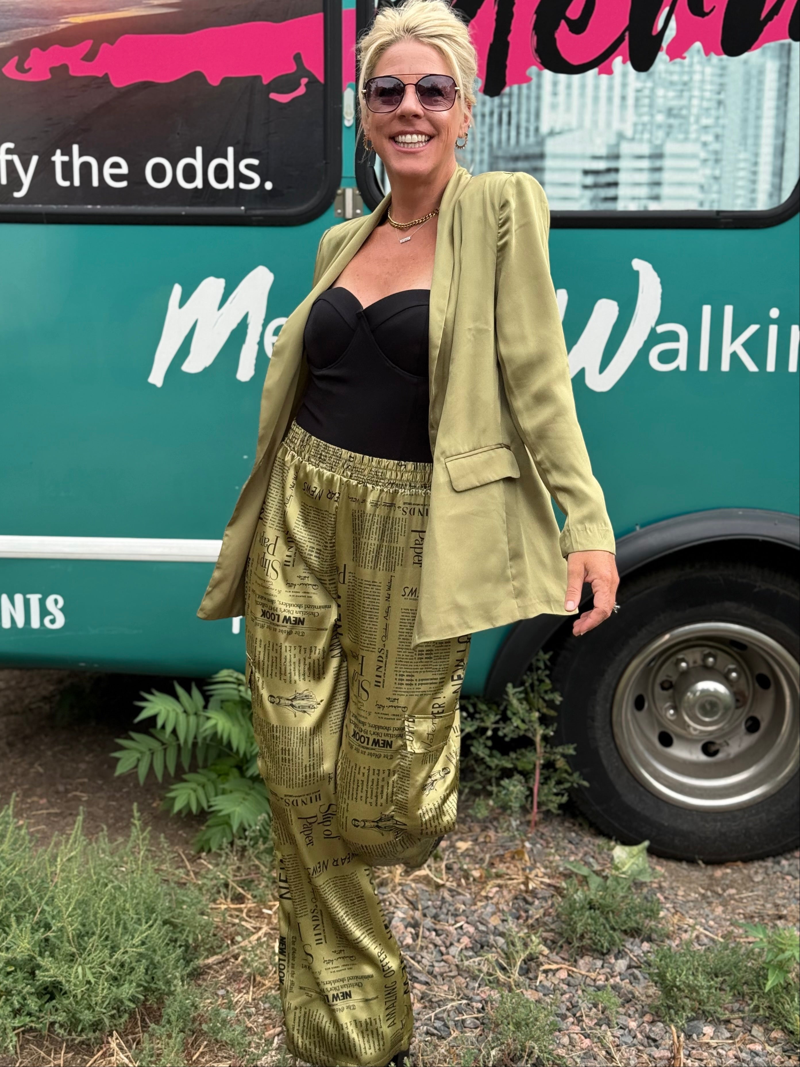 Newspaper Cargo Pants in Olive