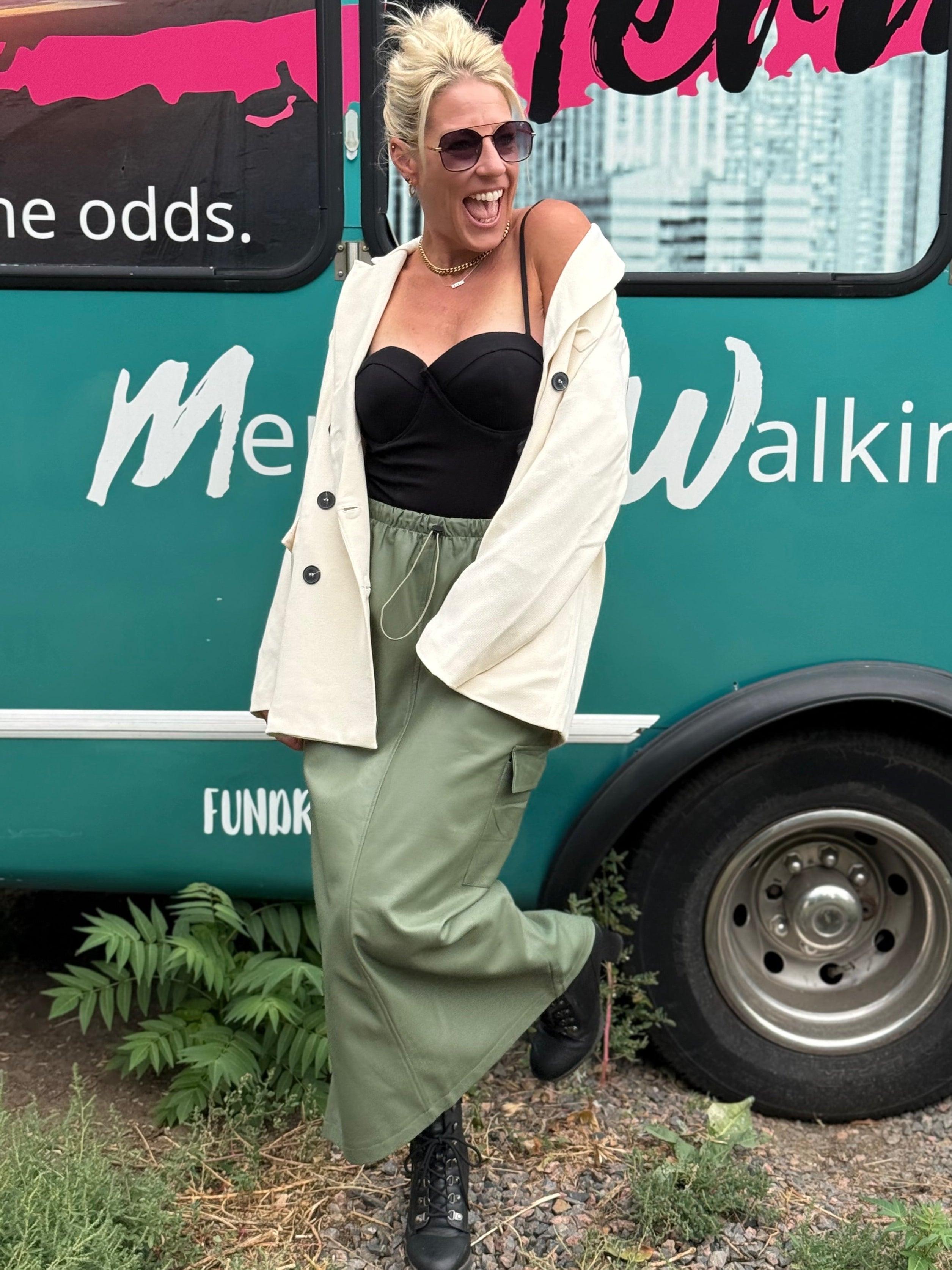 Bridget Cargo Maxi Skirt