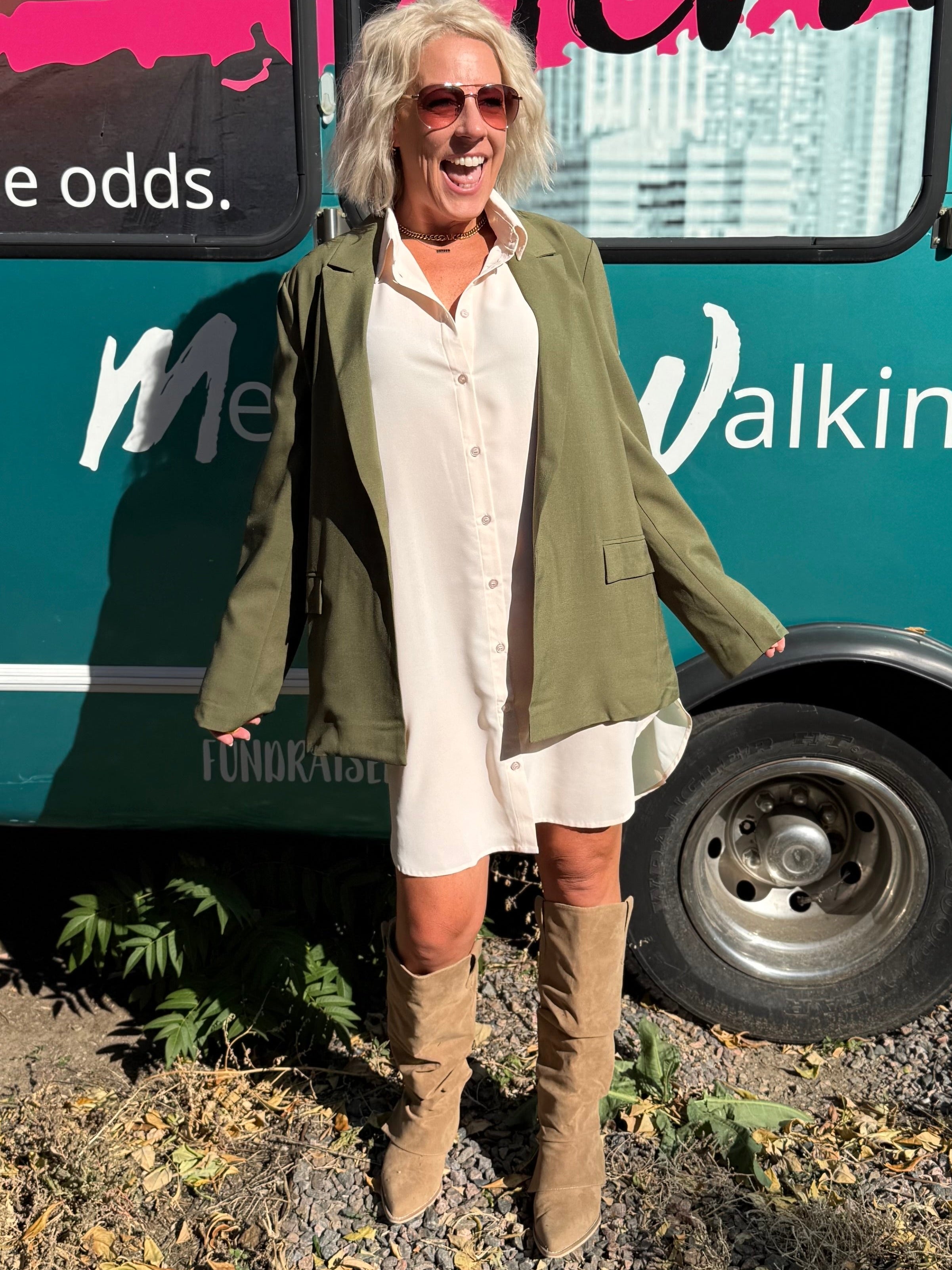Ramona Blazer in Olive