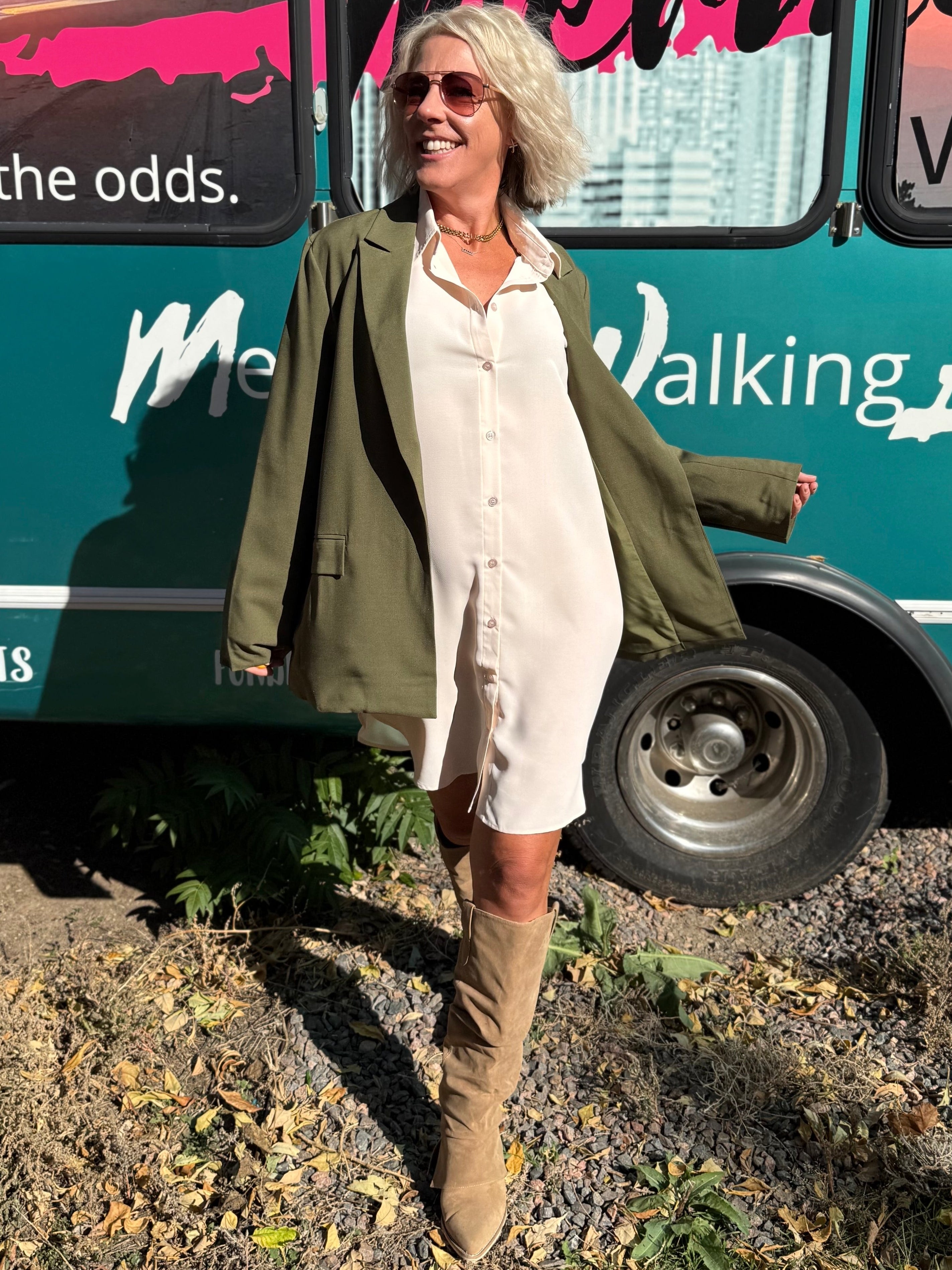 Ramona Blazer in Olive