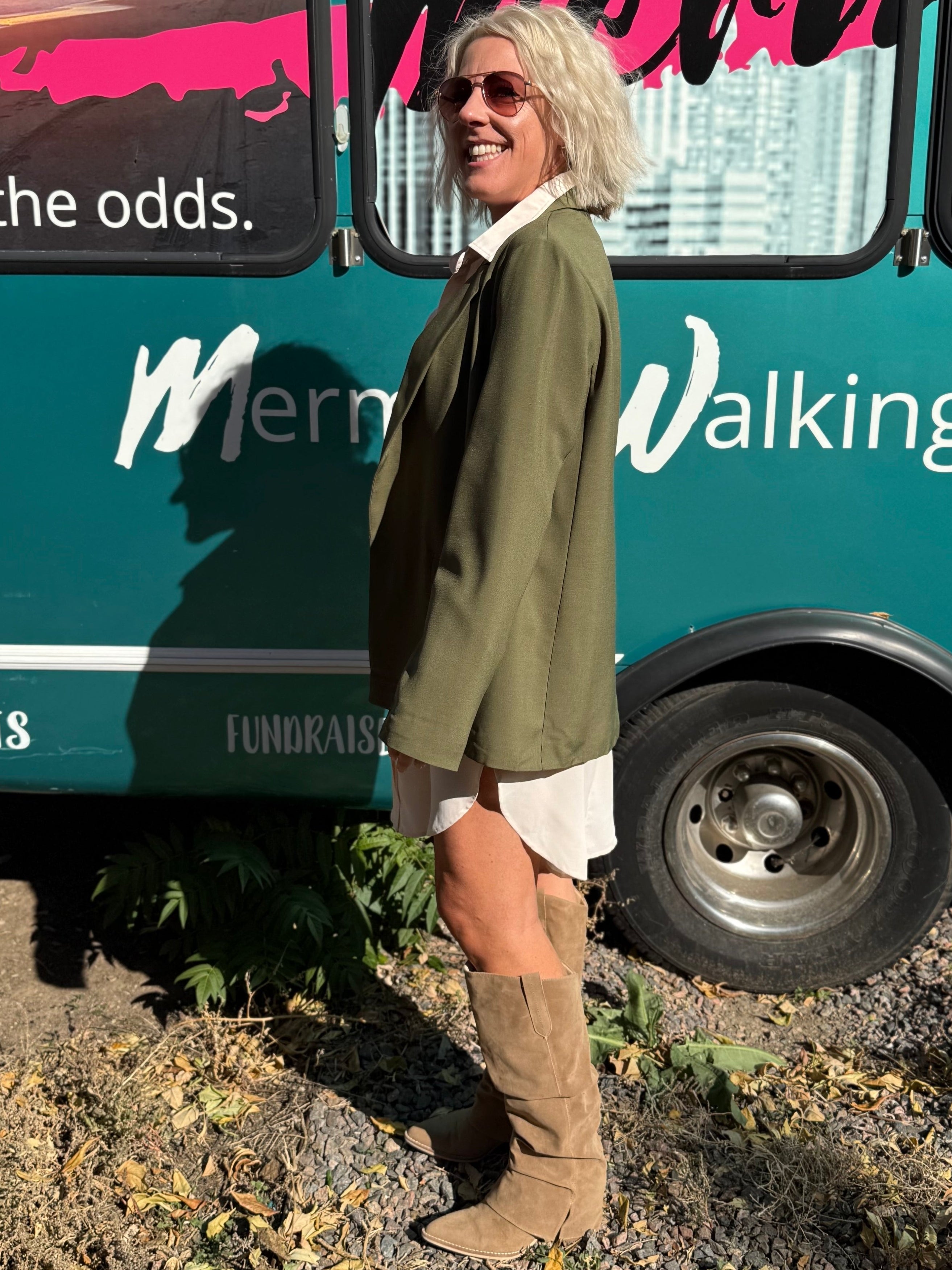 Ramona Blazer in Olive