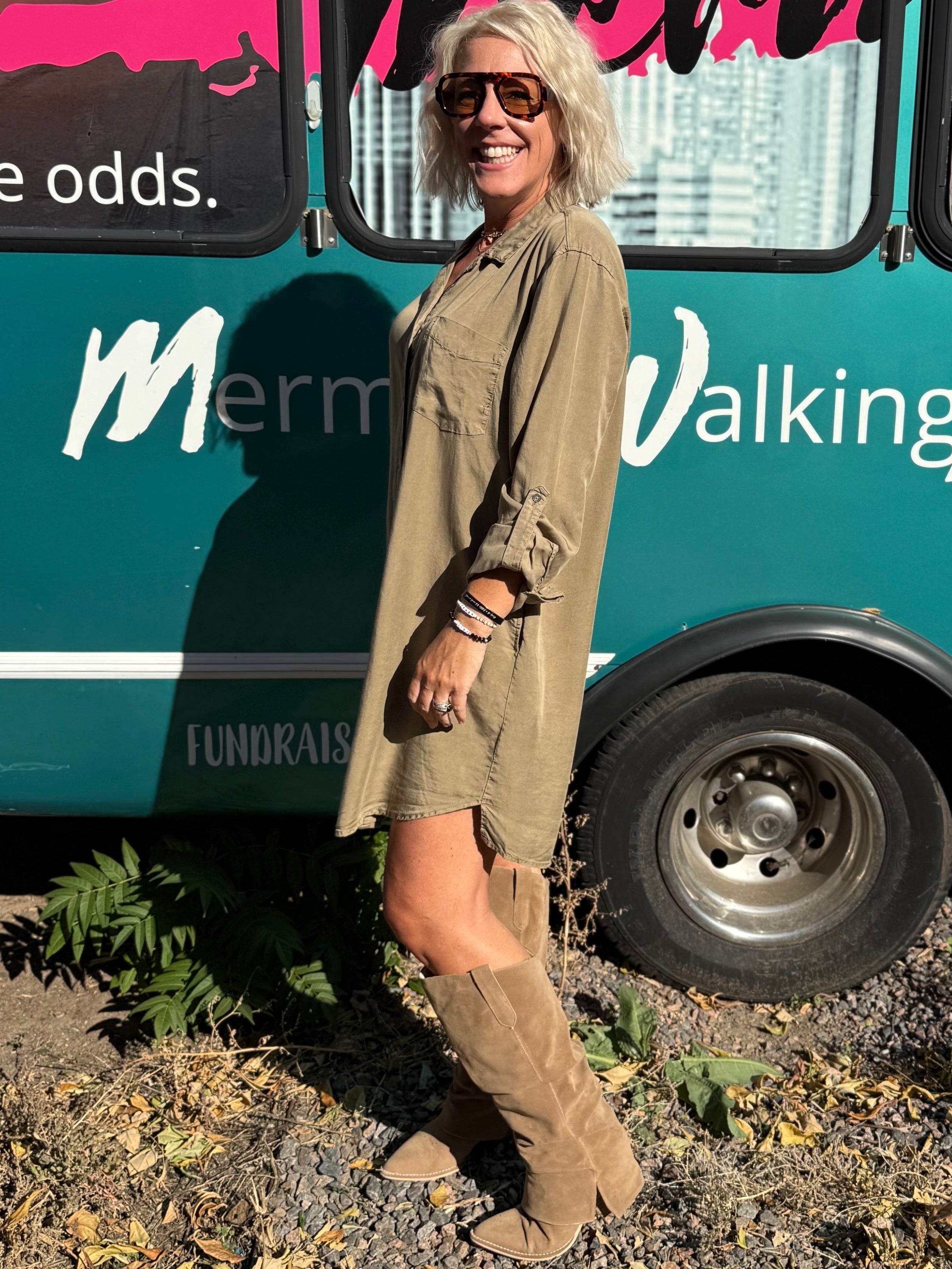 Antonia Dress in Olive
