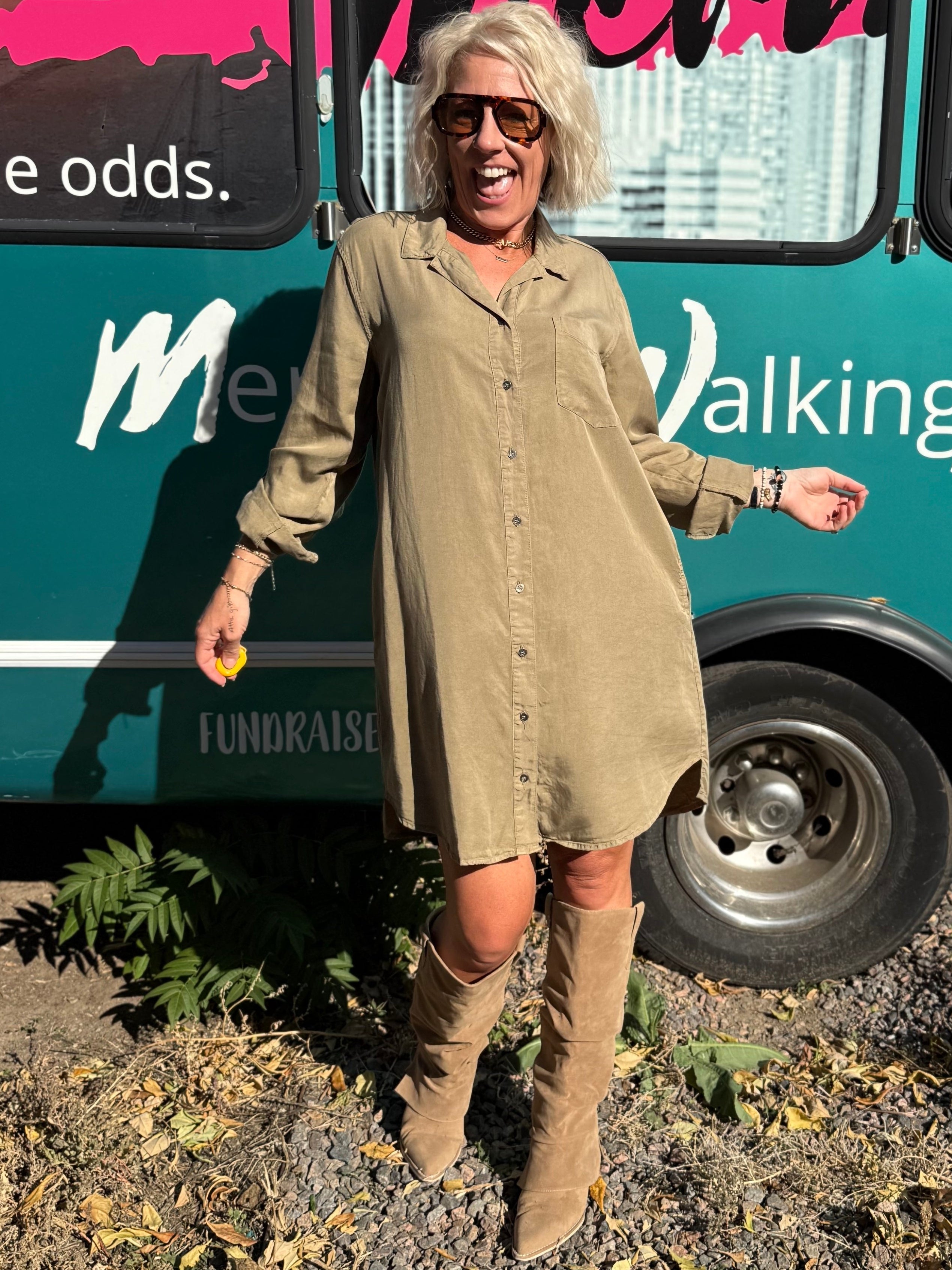 Antonia Dress in Olive