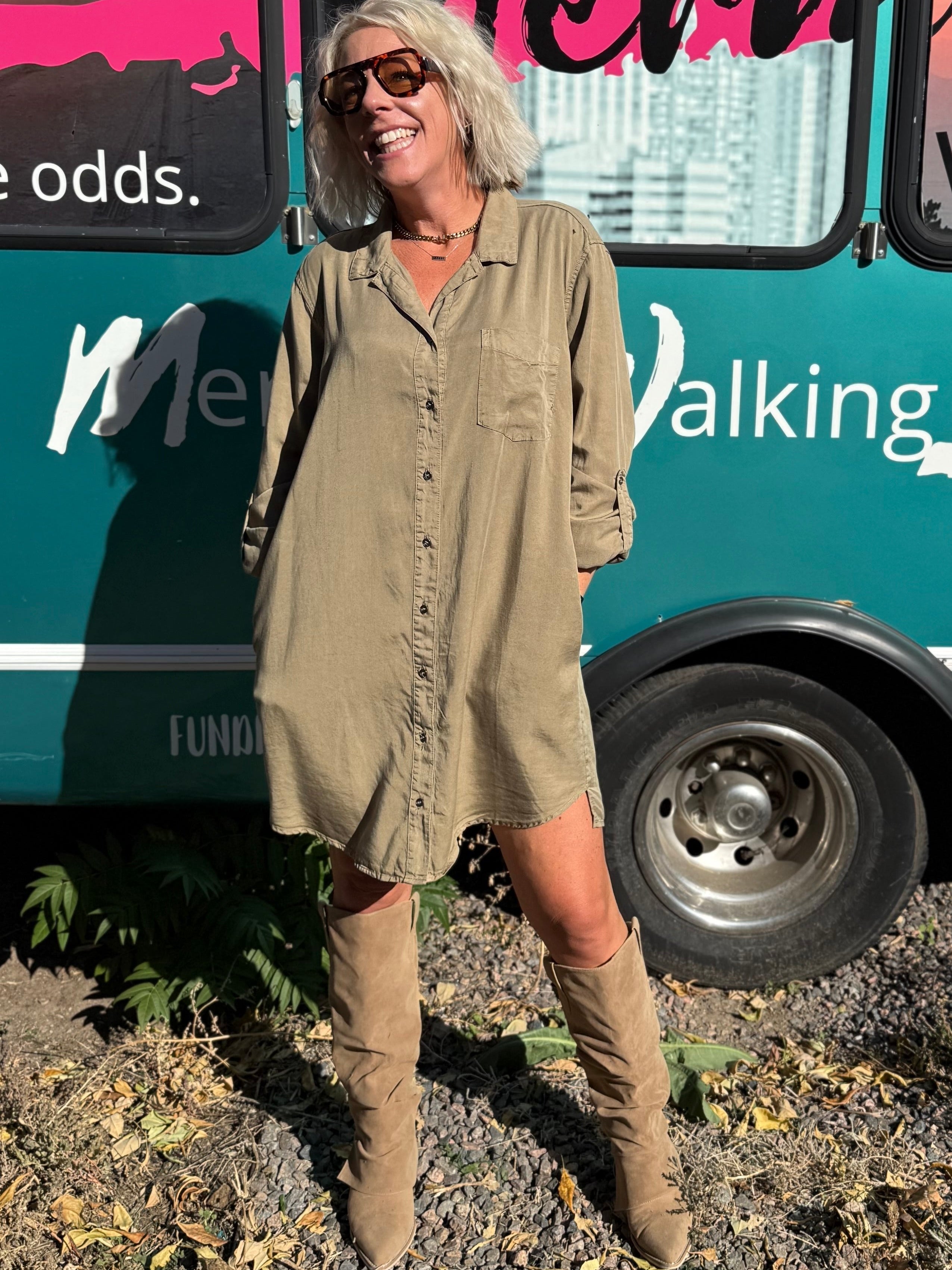 Antonia Dress in Olive