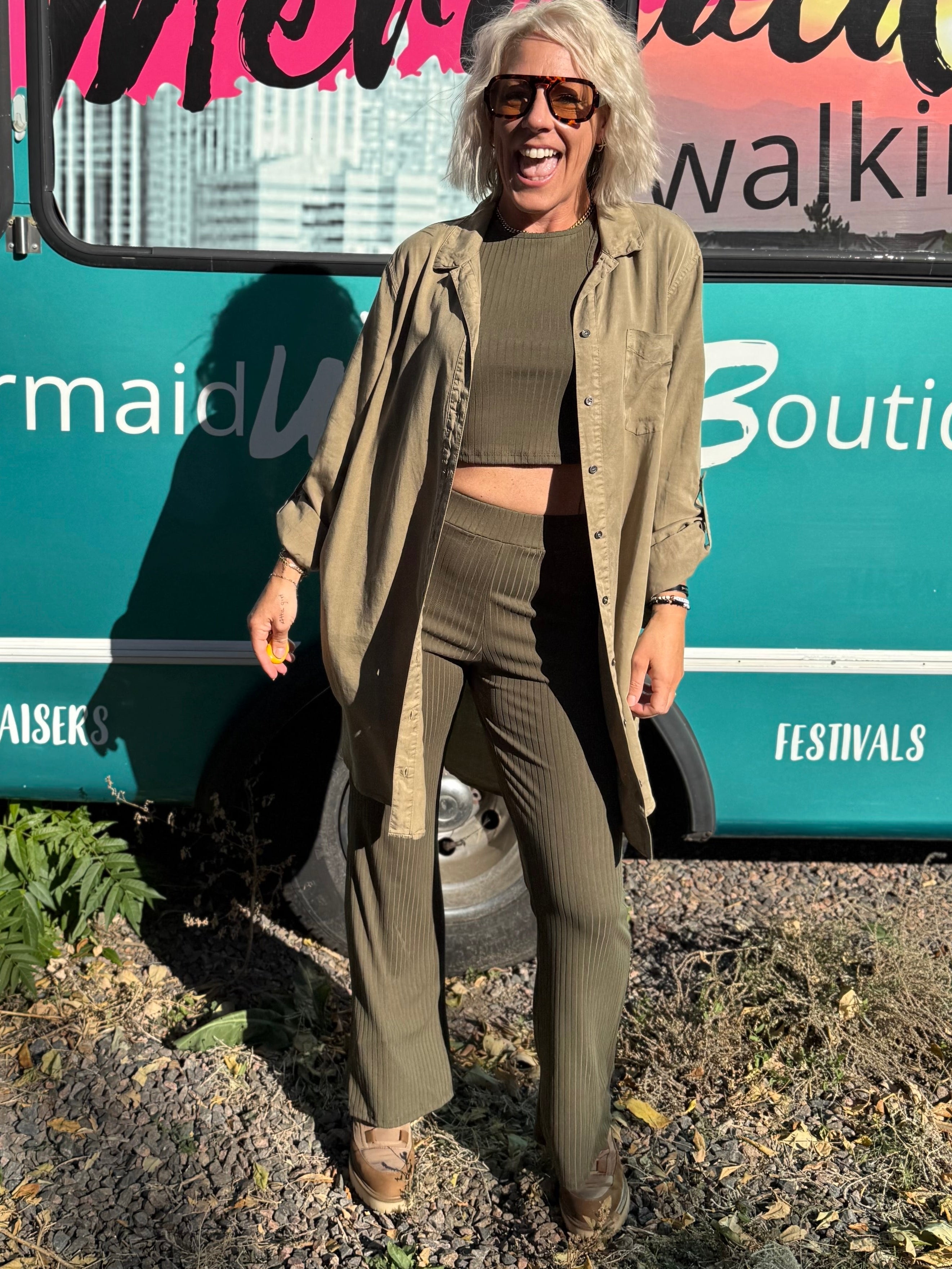 Antonia Dress in Olive