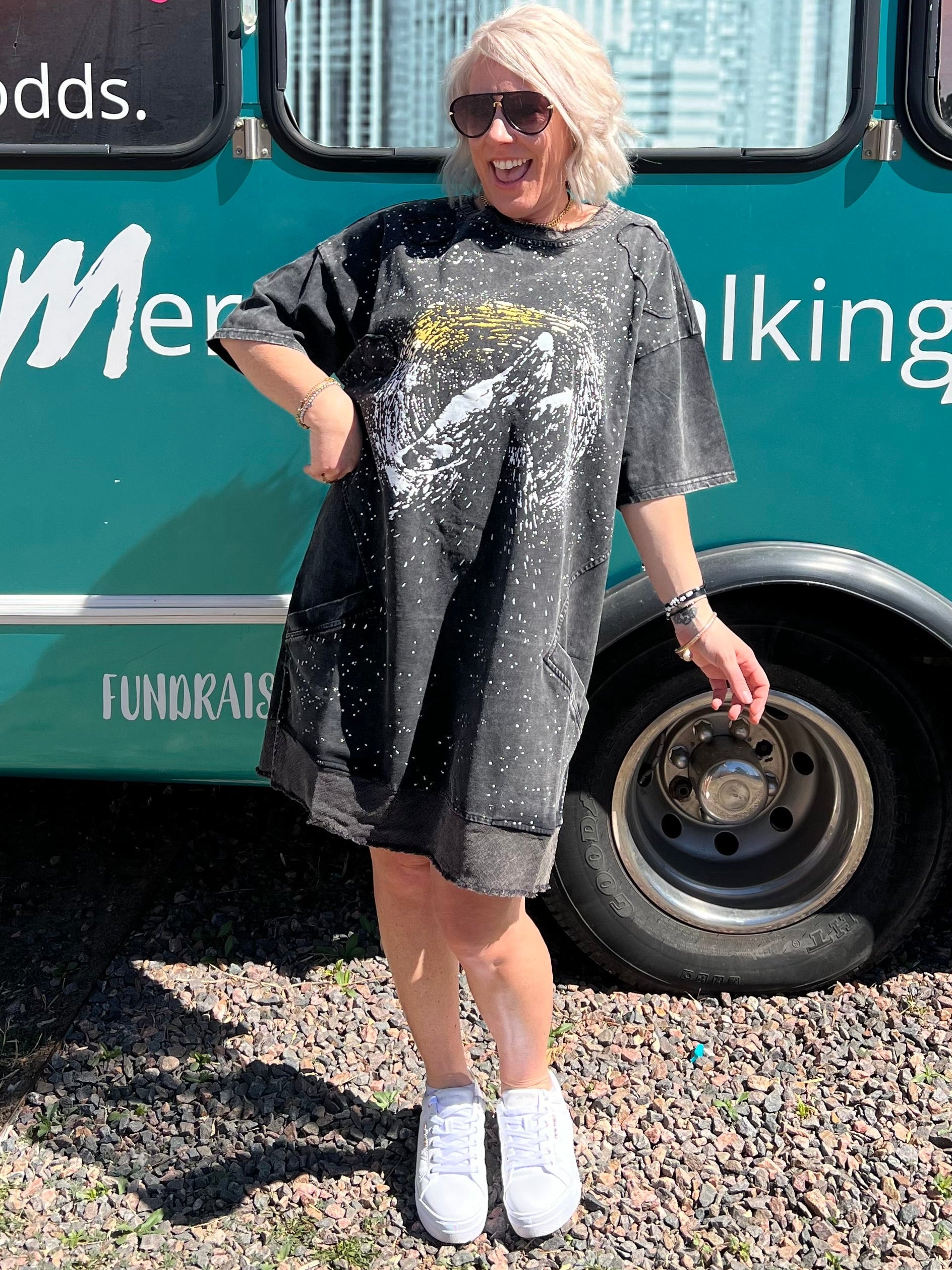 Artsy Mountain T-shirt Dress