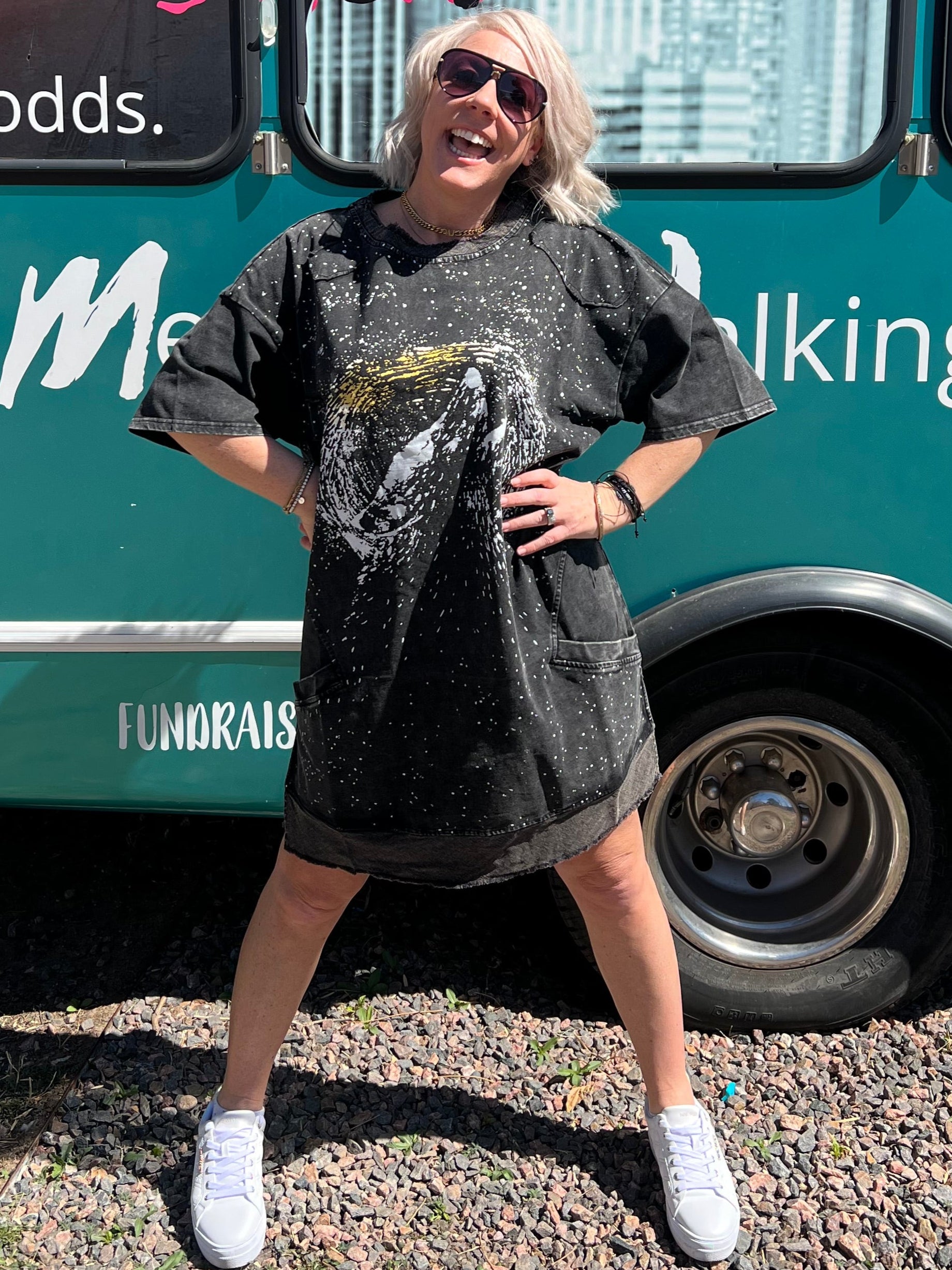 Artsy Mountain T-shirt Dress