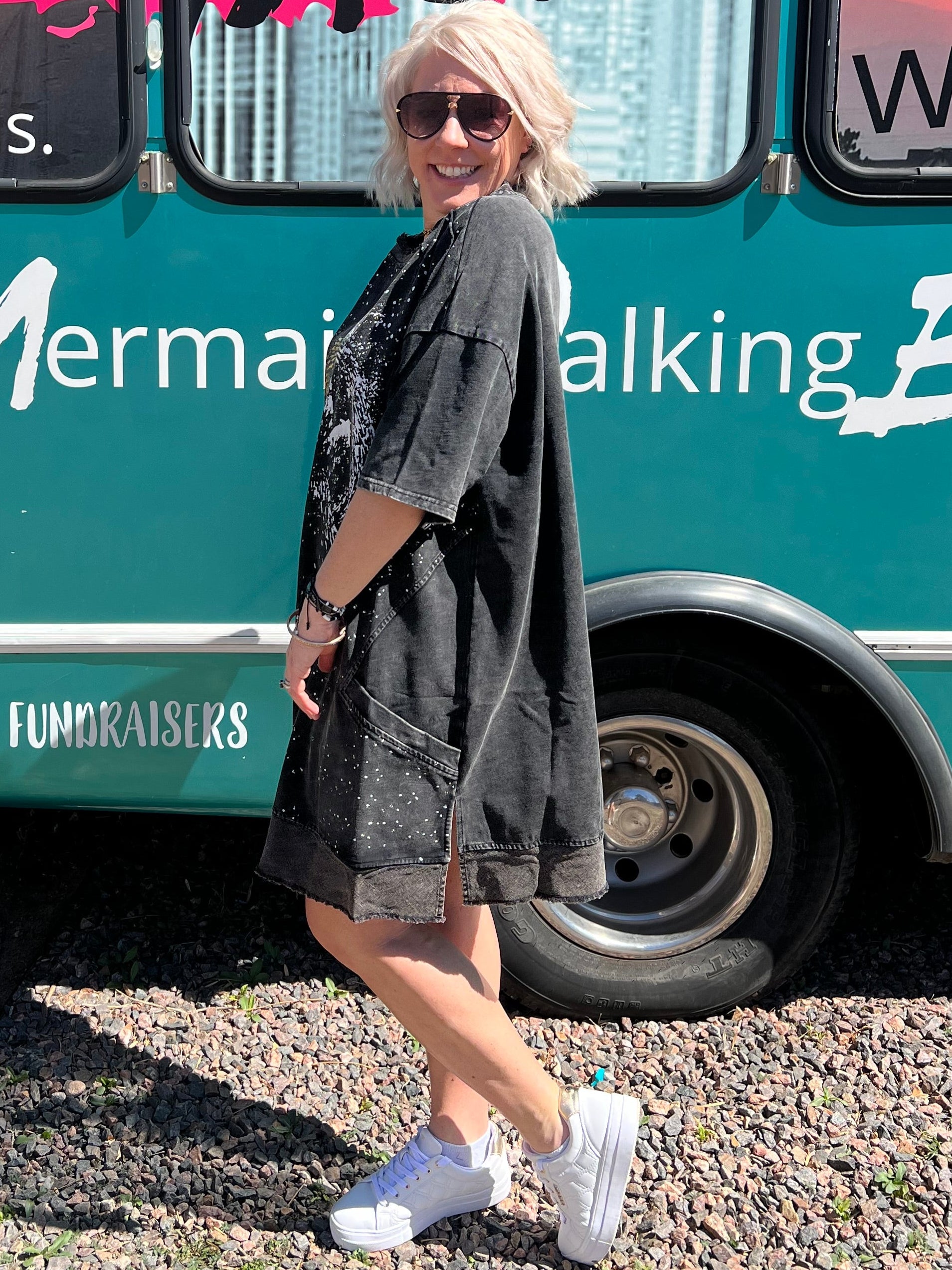 Artsy Mountain T-shirt Dress