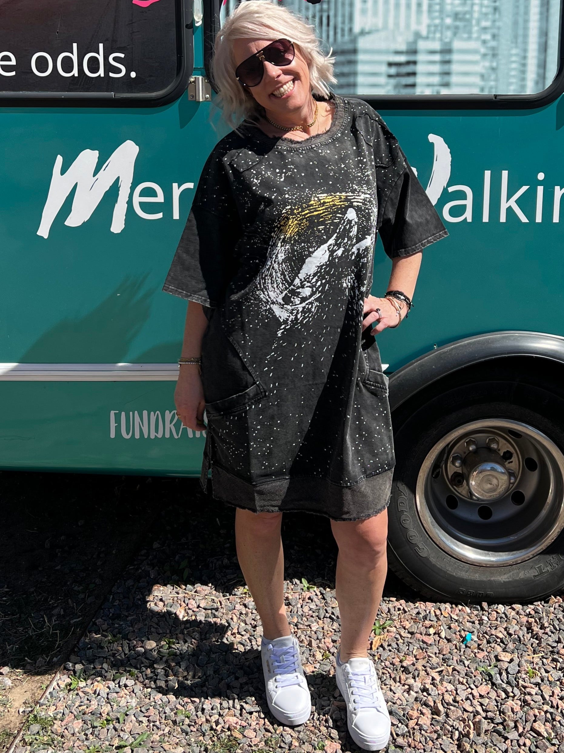 Artsy Mountain T-shirt Dress