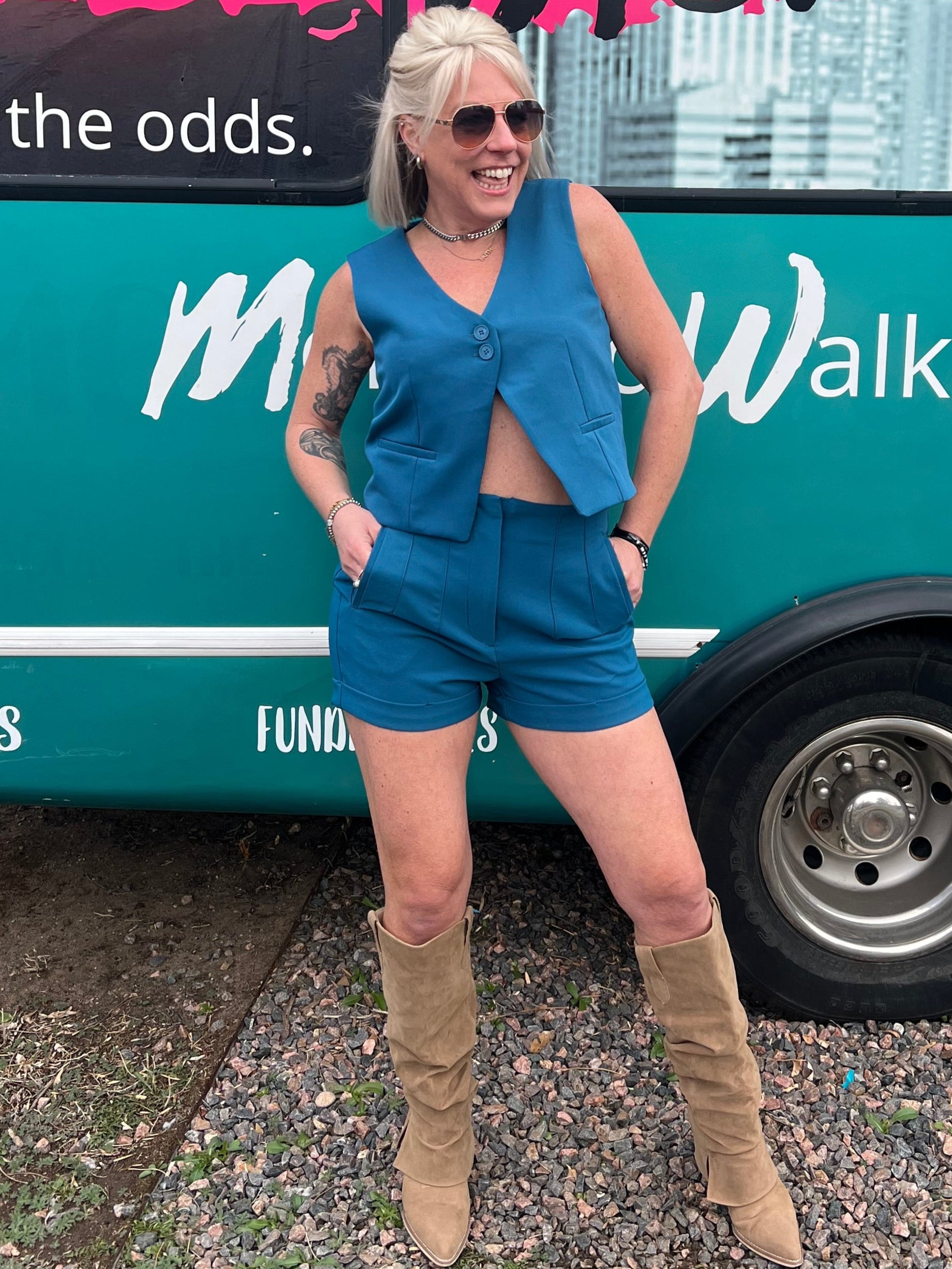 AJ Shorts in Teal