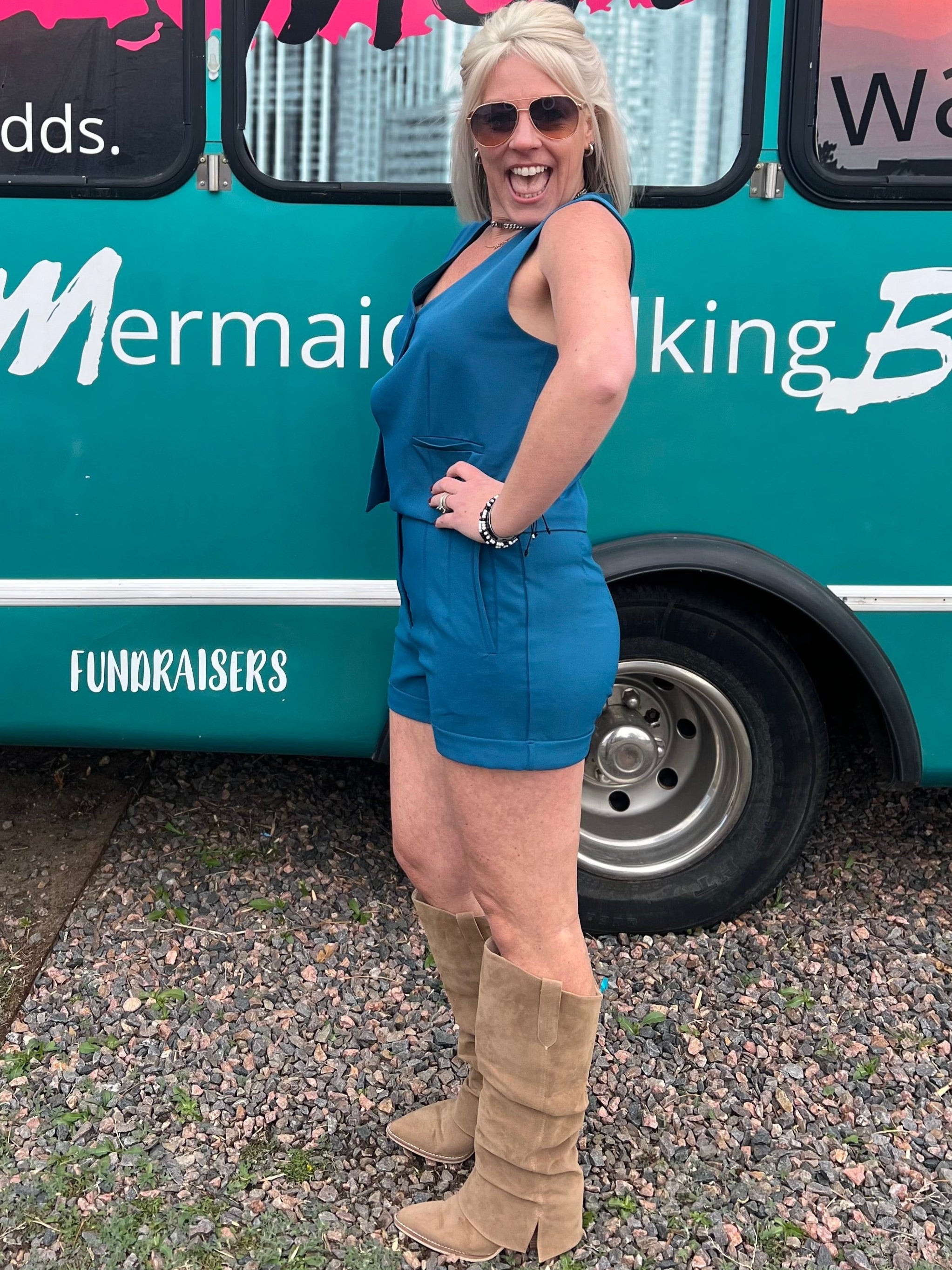 AJ Shorts in Teal