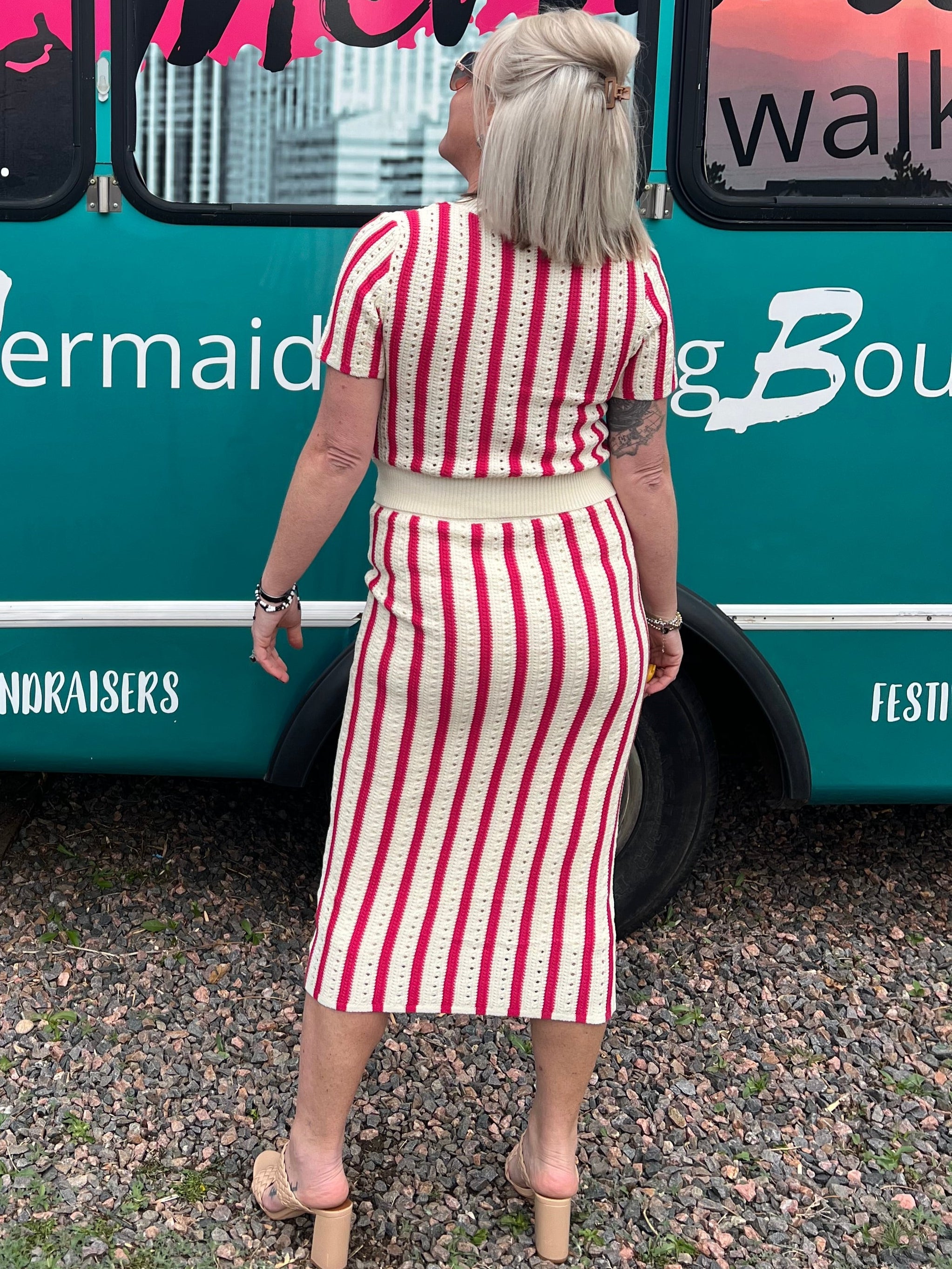 Bold Stripe Knit Set
