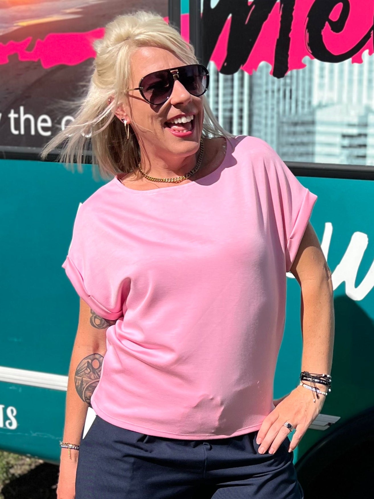 Effortless Icon Top in Pink