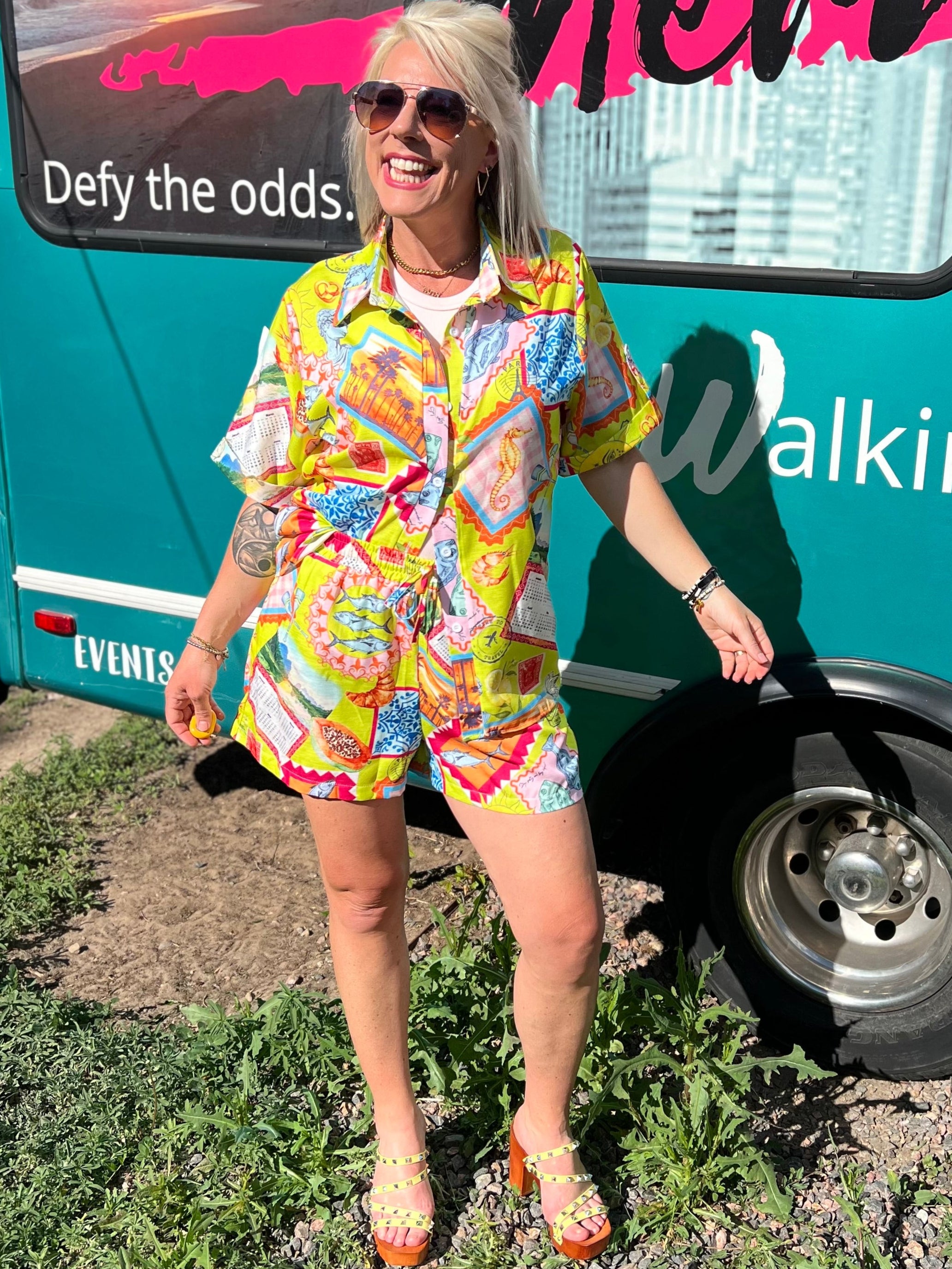 Euro Trip Button Up Top