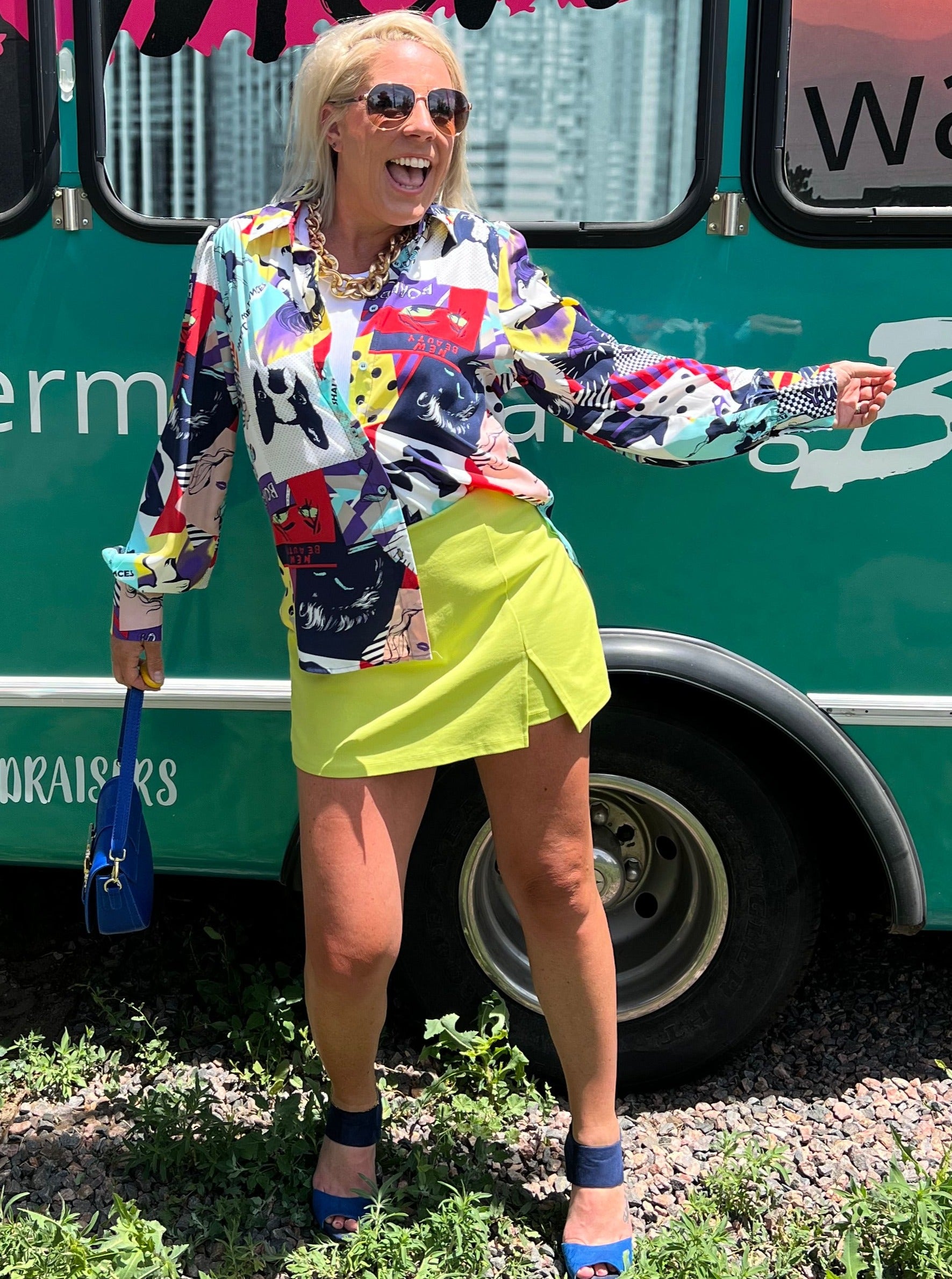 Chartreuse Skort