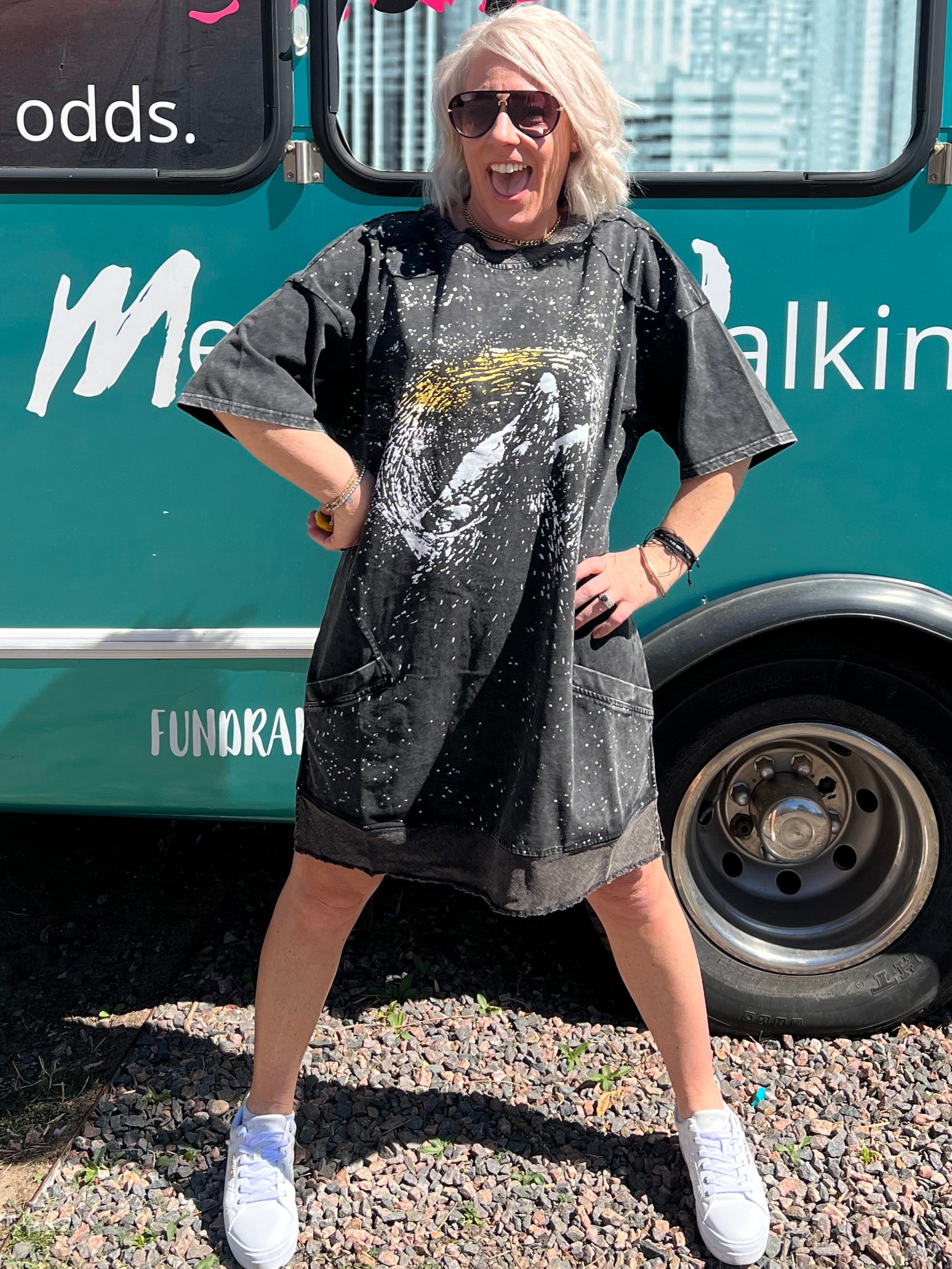 Artsy Mountain T-shirt Dress