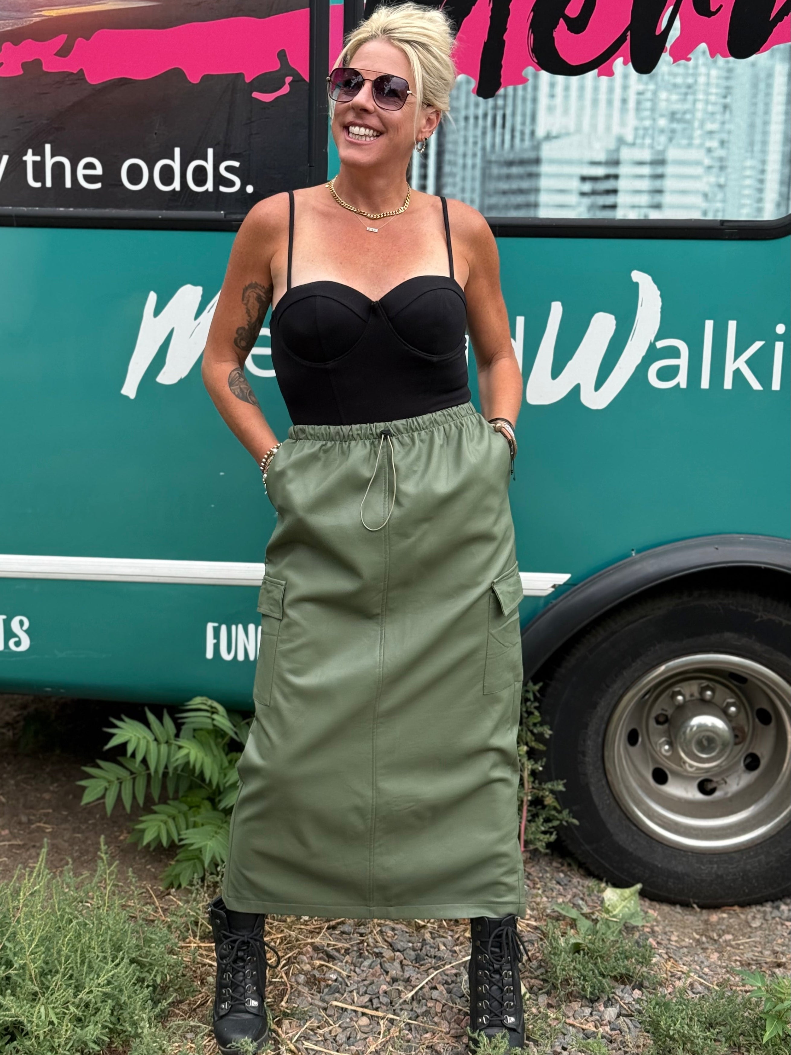 Bridget Cargo Maxi Skirt