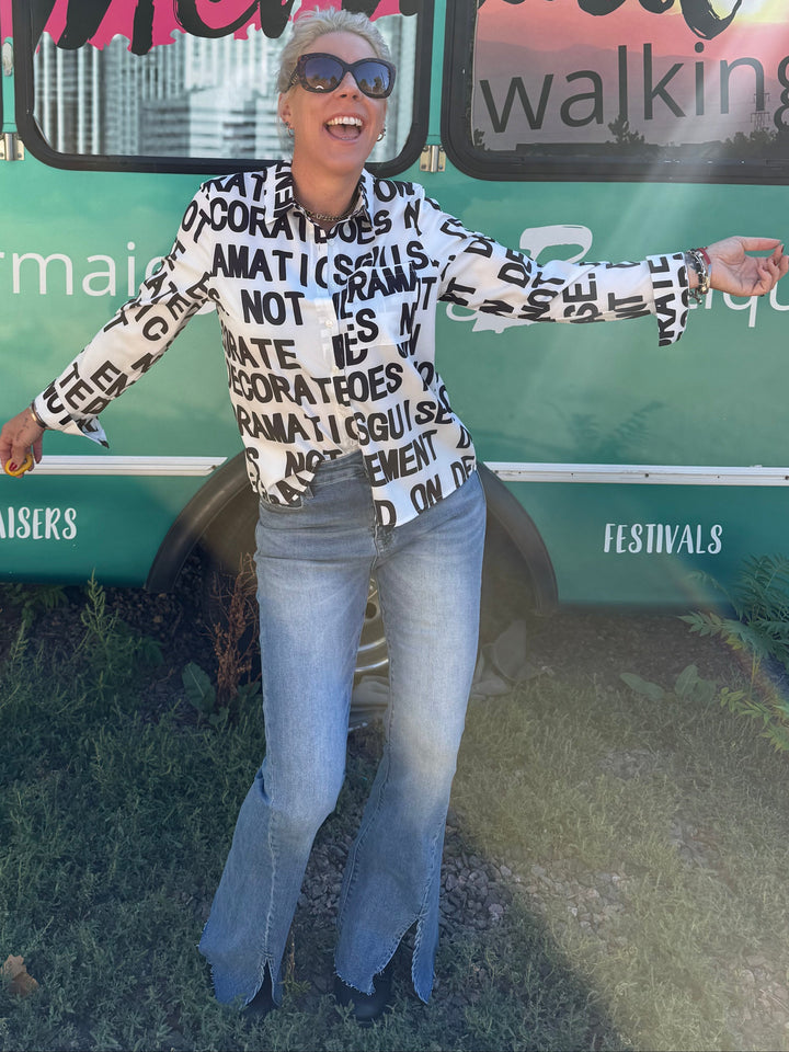 Bold Font Button Up