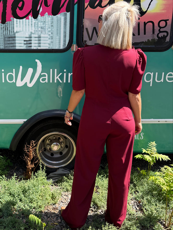 Burgundy Babe Jumpsuit