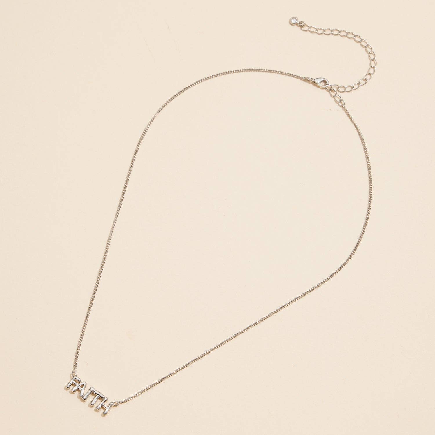 FAITH Sterling Silver Dipped Necklace