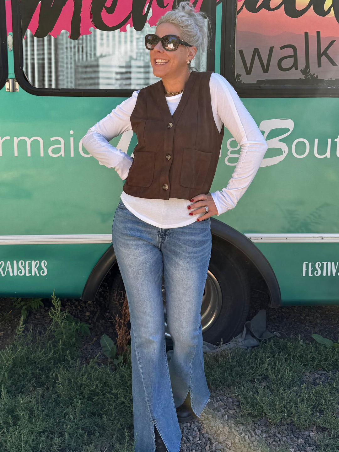 Jolie Vest in Brown