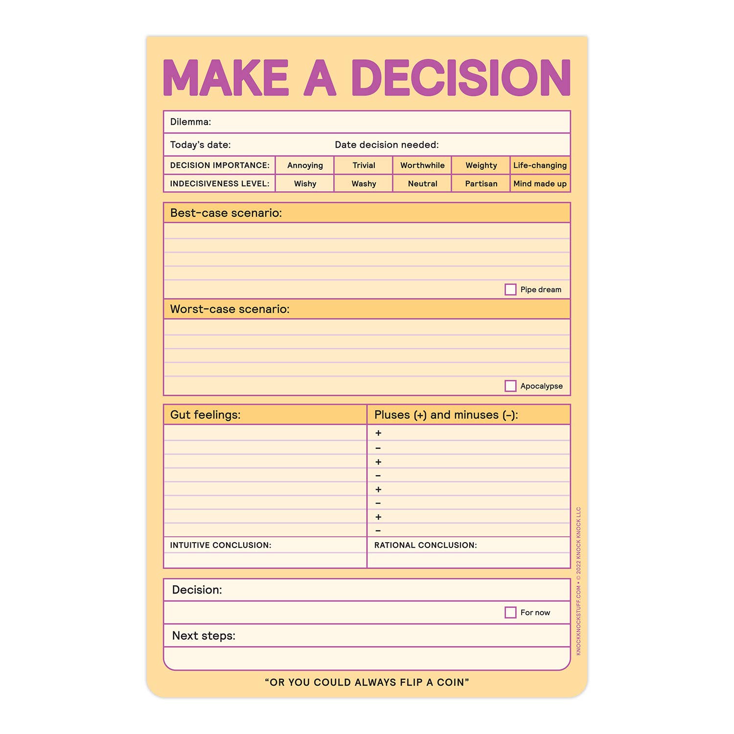 Make a Decision Pad