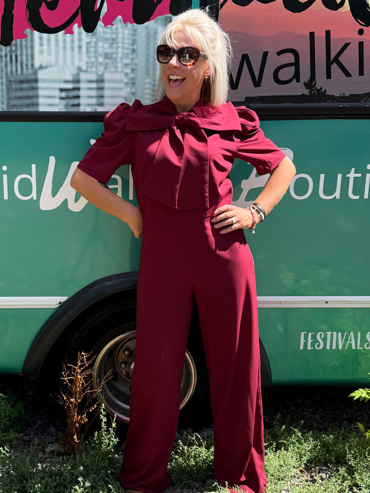 Burgundy Babe Jumpsuit