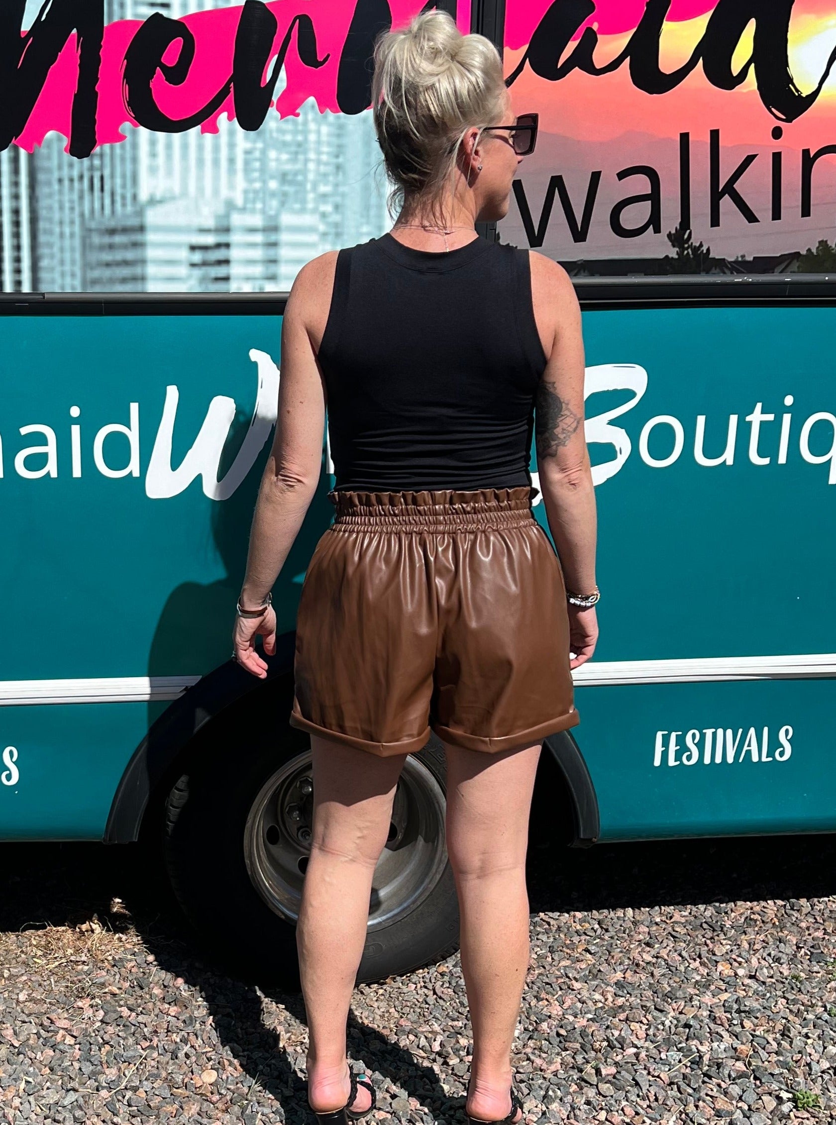 Serena Shorts in Brown