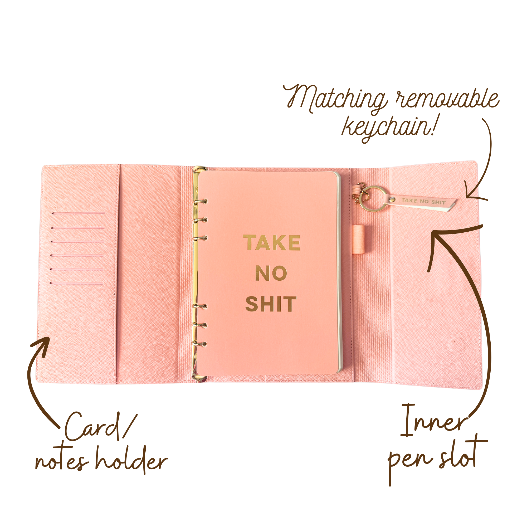 Take No Shit Vegan Leather Journal Planner (gift)