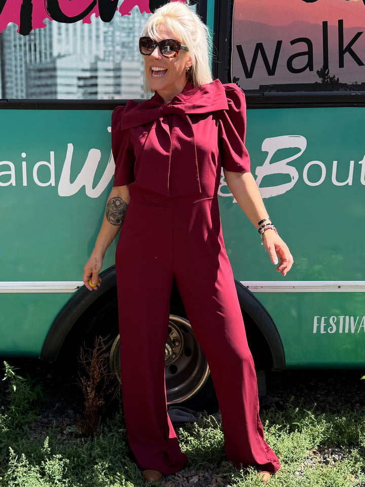 Burgundy Babe Jumpsuit