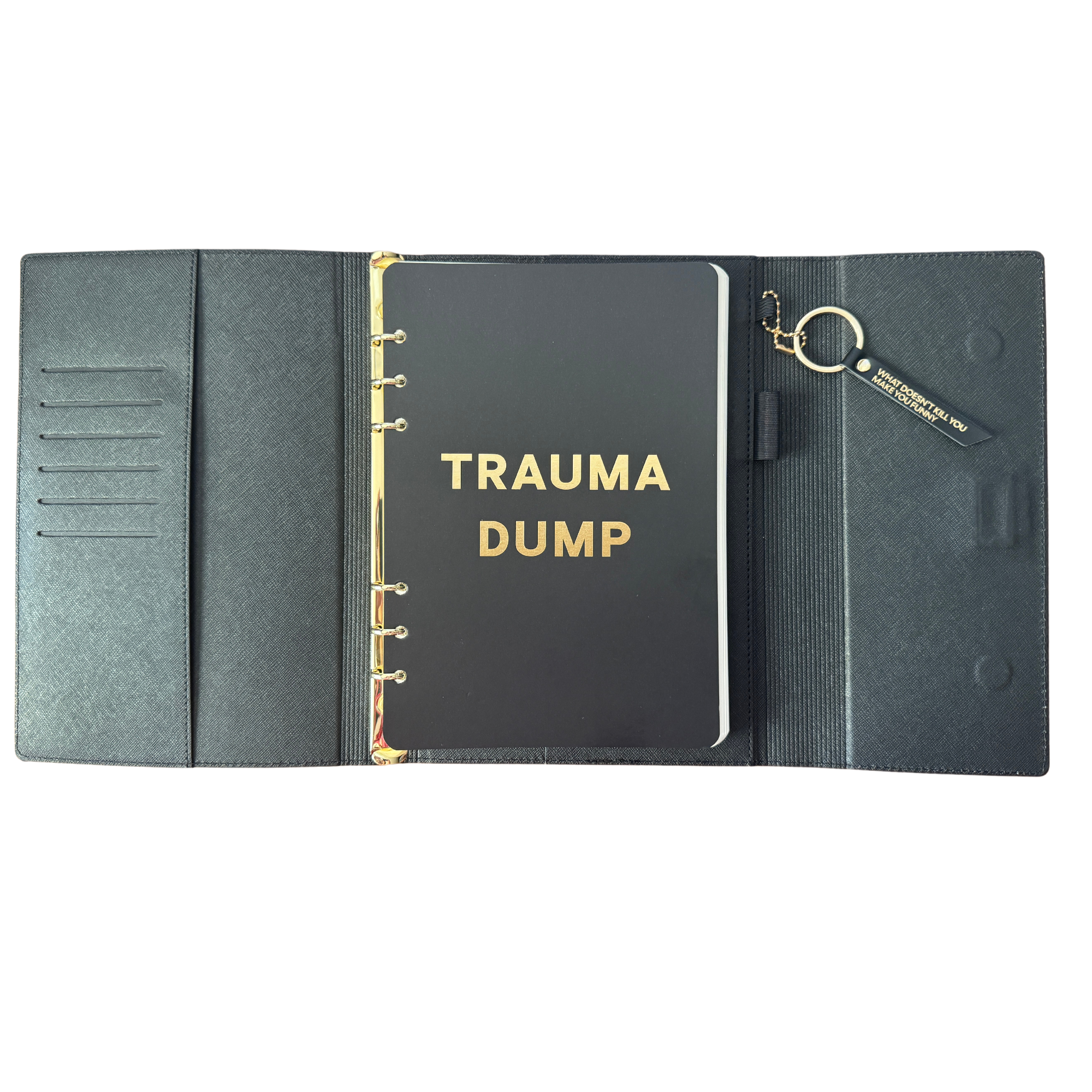 Trauma Dump Vegan Leather Journal Folio