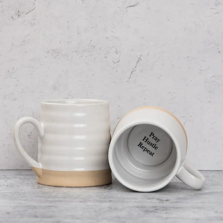 Pray Hustle Repeat Stoneware Mug