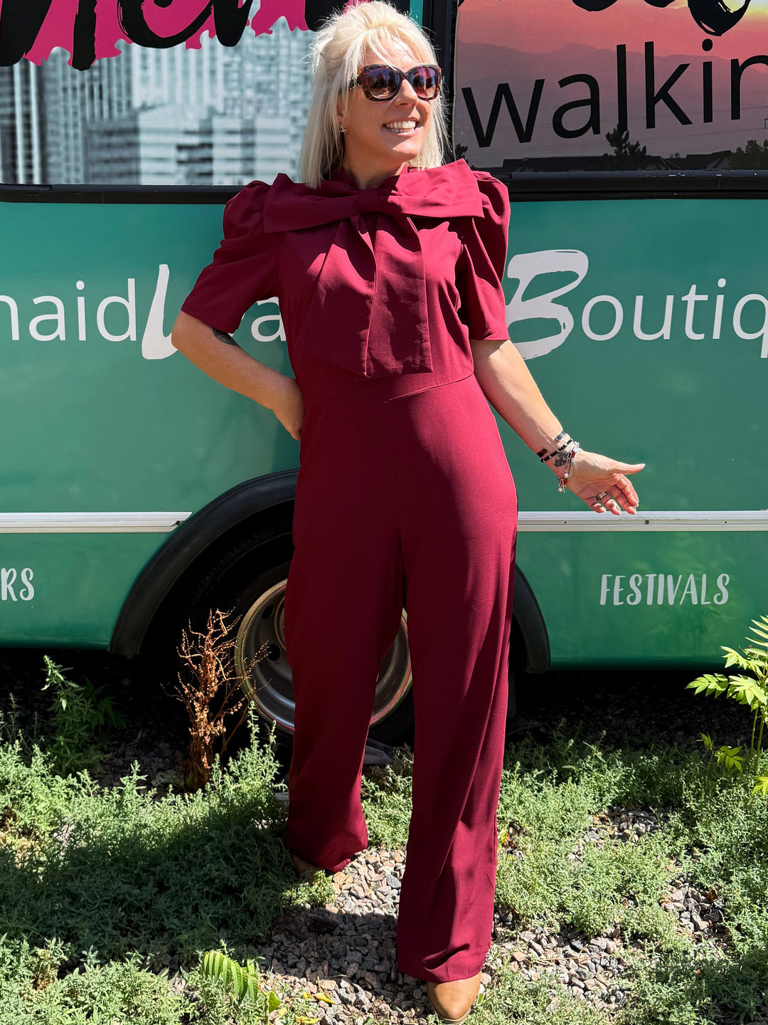 Burgundy Babe Jumpsuit