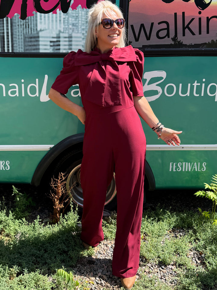 Burgundy Babe Jumpsuit