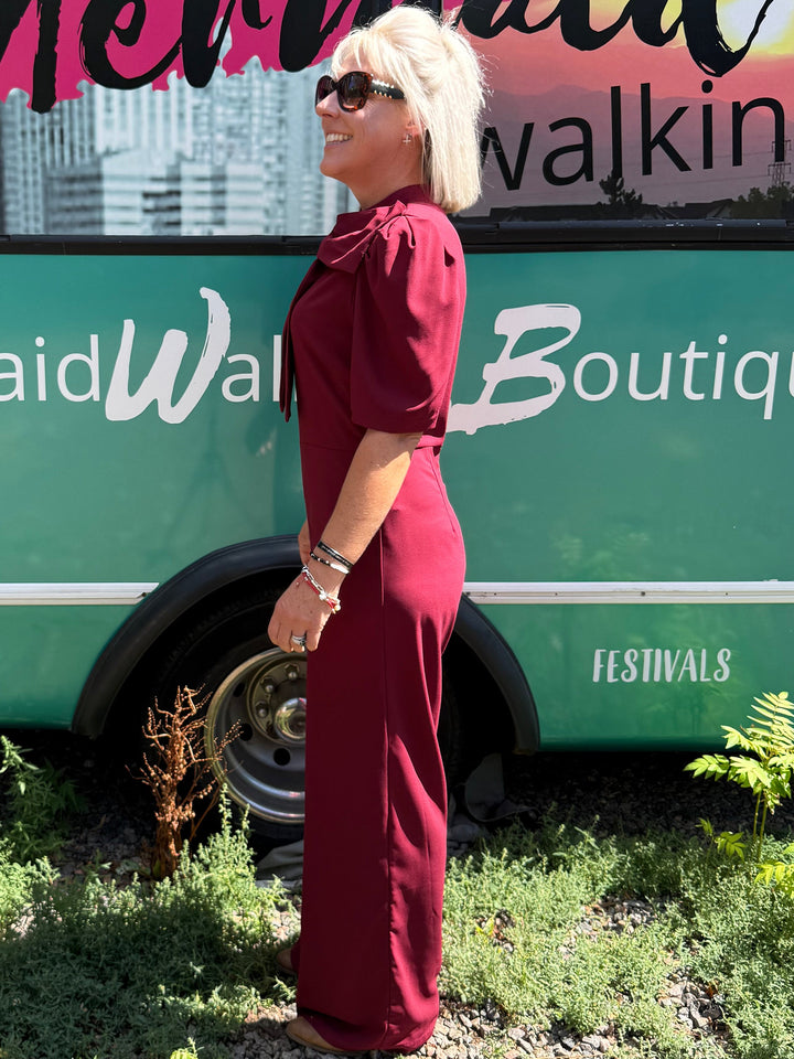 Burgundy Babe Jumpsuit