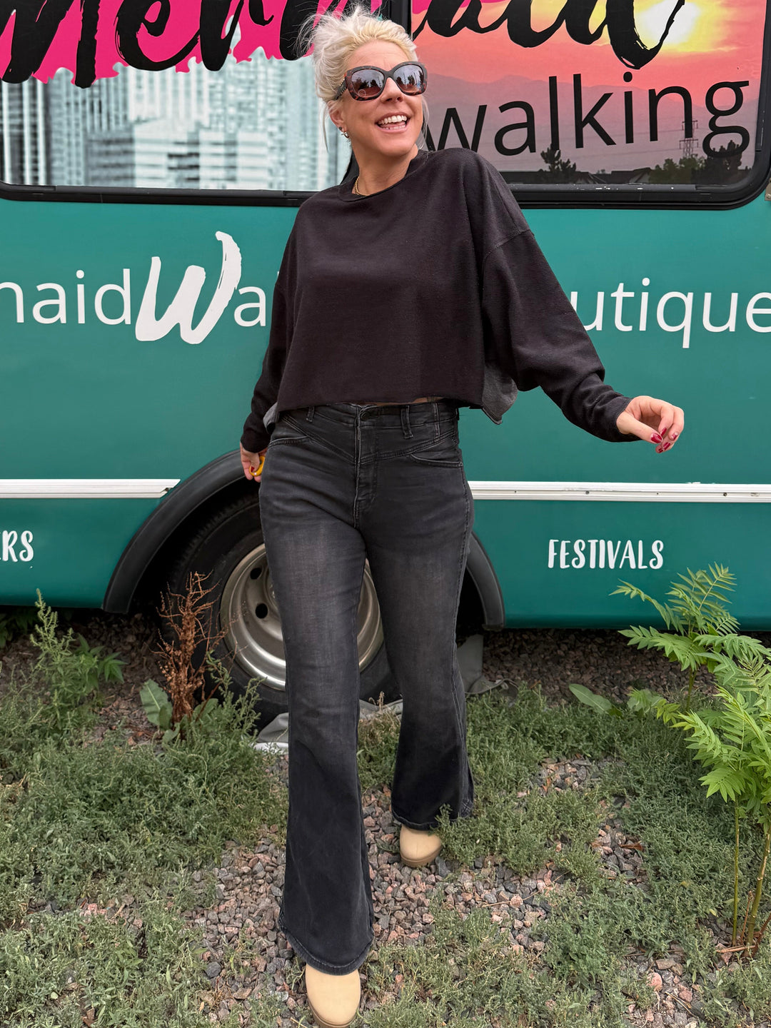 Stevie Dolman Top in Black