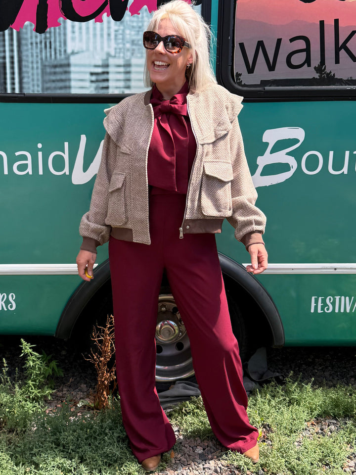 Burgundy Babe Jumpsuit