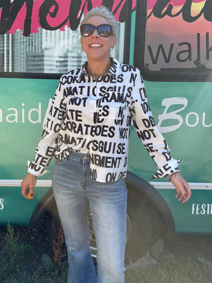 Bold Font Button Up