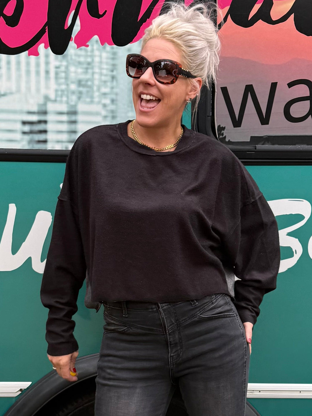 Stevie Dolman Top in Black