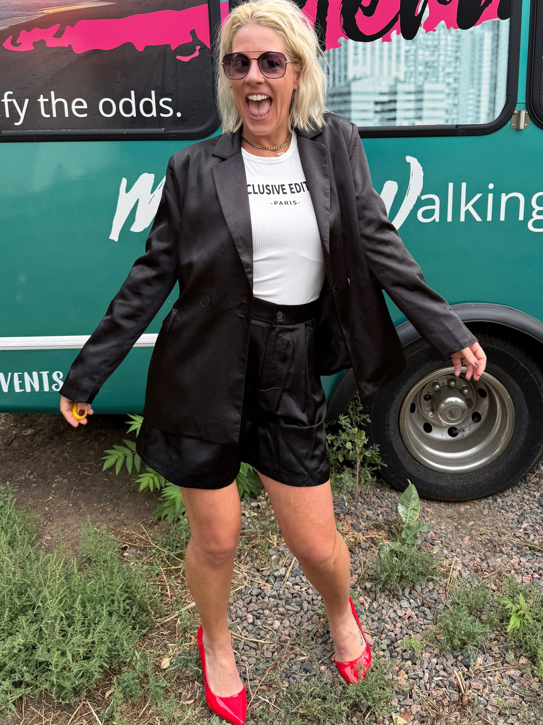 Harriet Satin Blazer