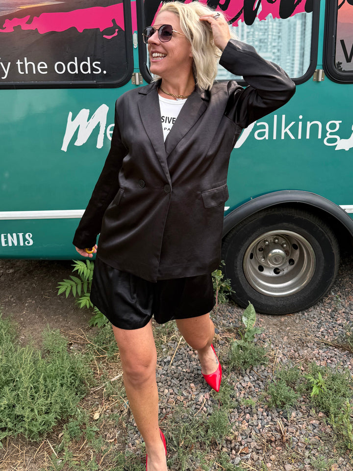 Harriet Satin Blazer