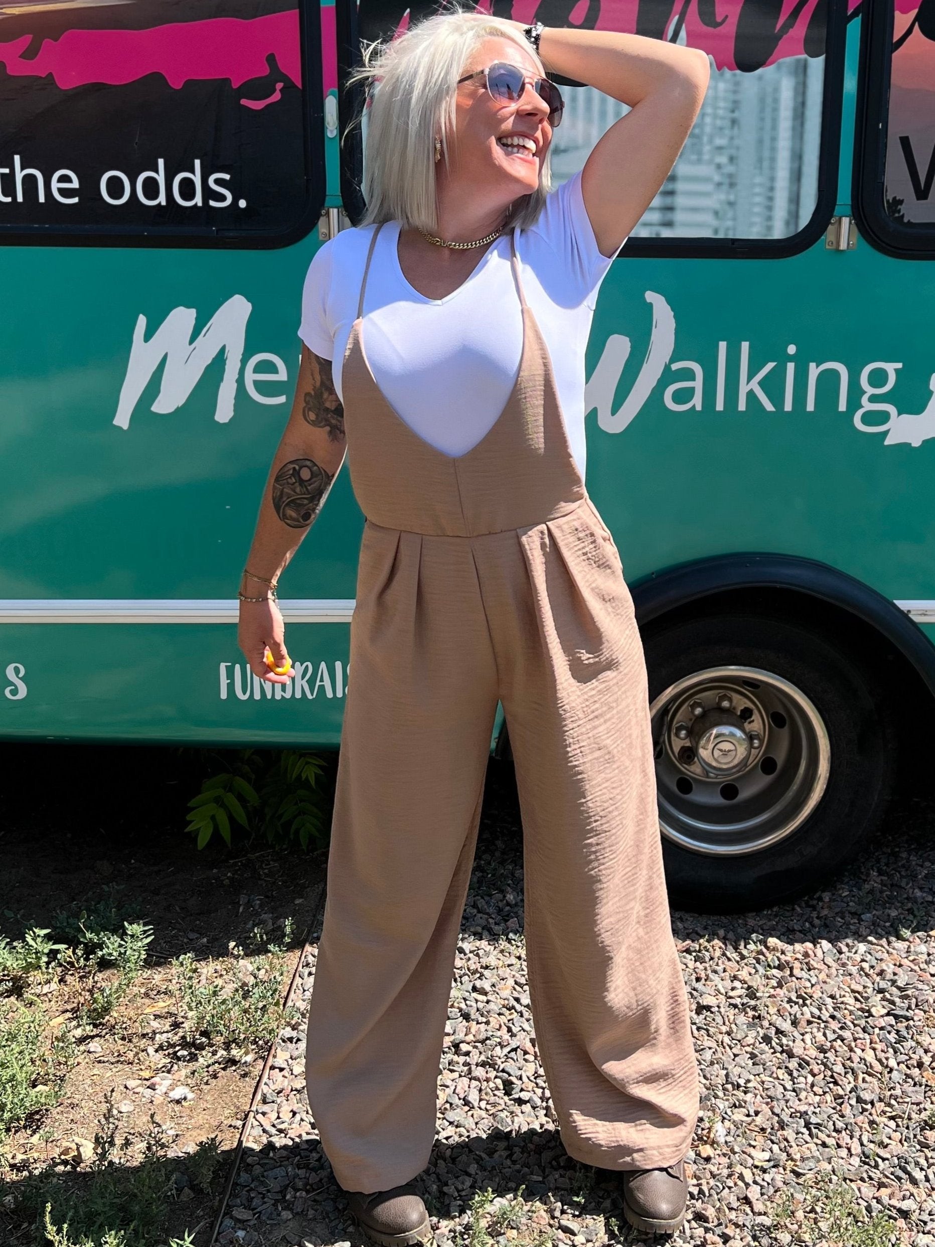 Oatmeal Boho Jumpsuit