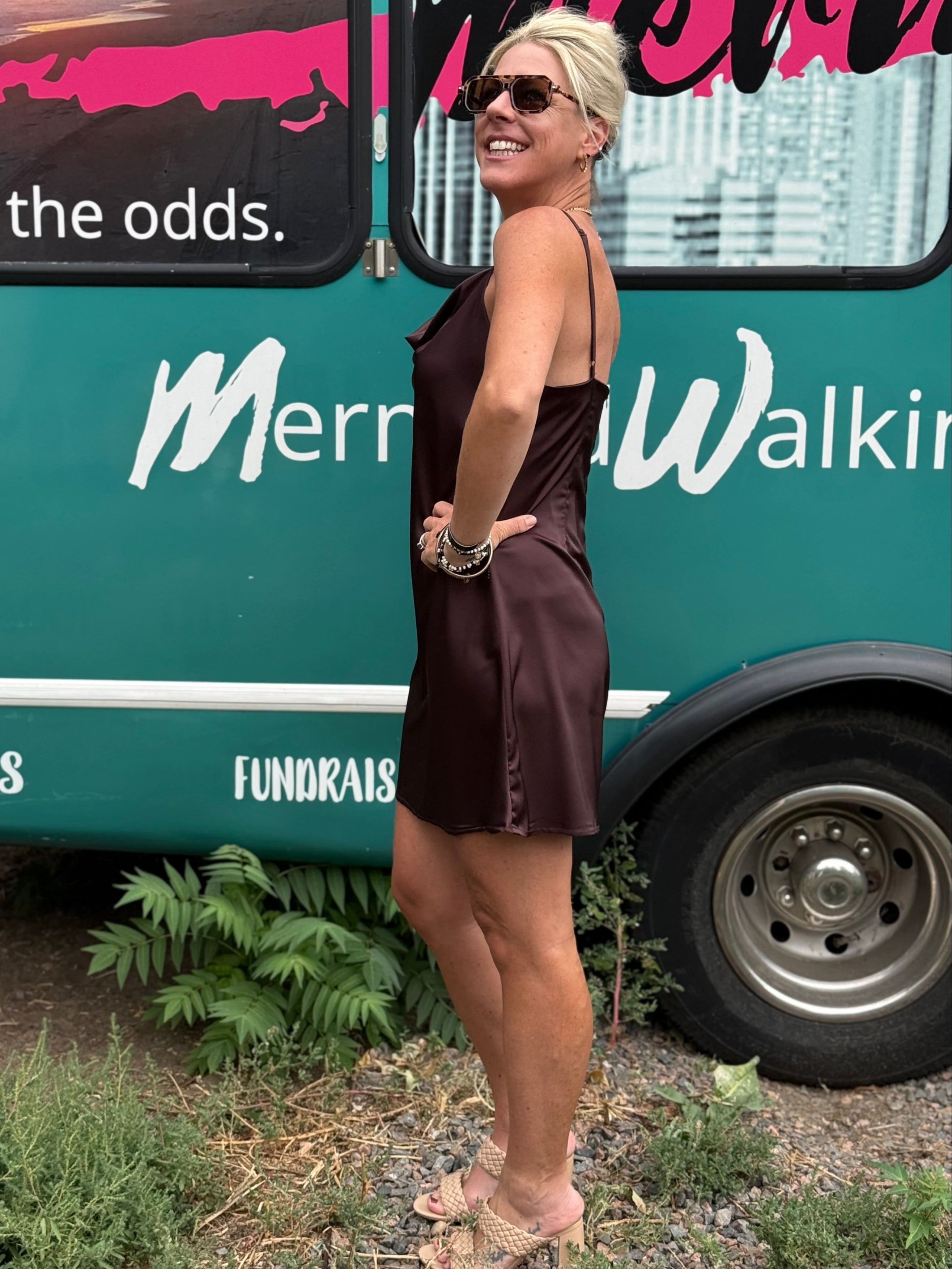 Eleanor Satin Mini Dress