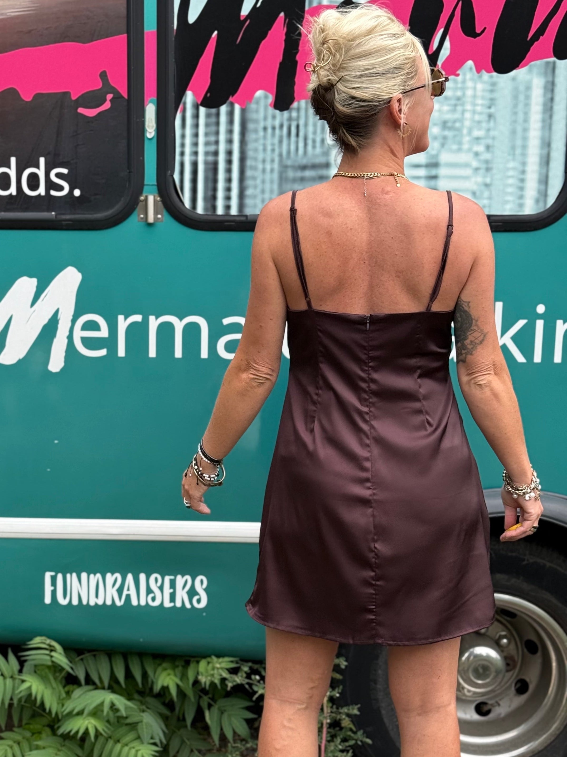 Eleanor Satin Mini Dress