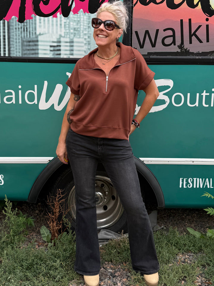 Adeline Top in Brown
