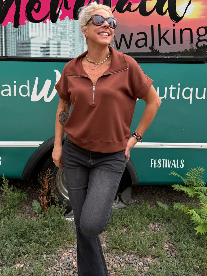 Adeline Top in Brown