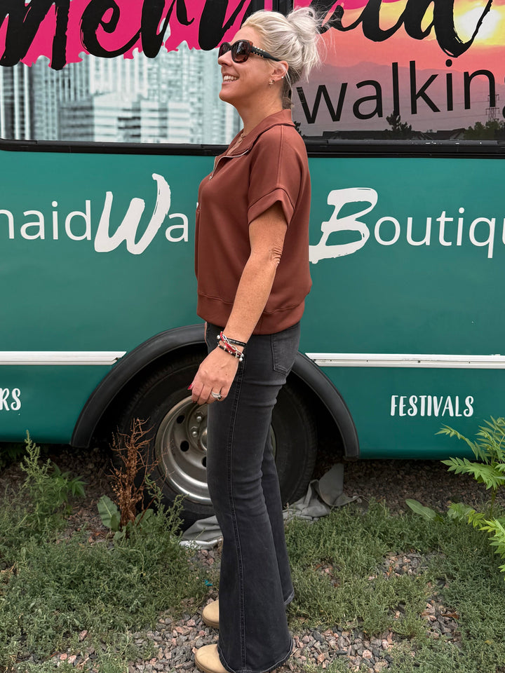 Adeline Top in Brown