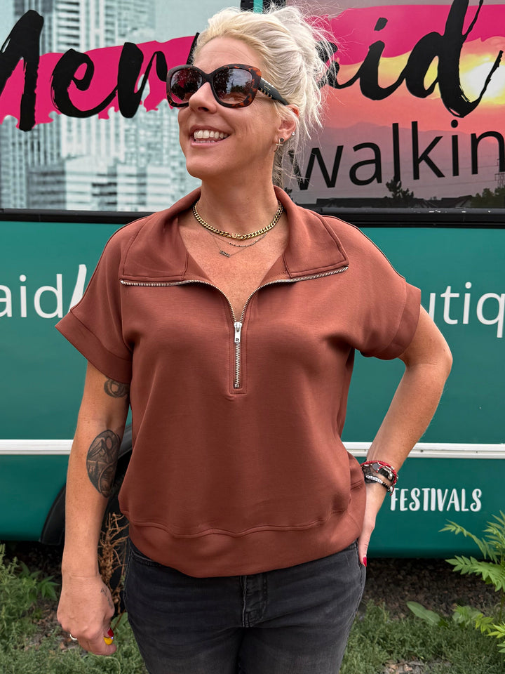 Adeline Top in Brown
