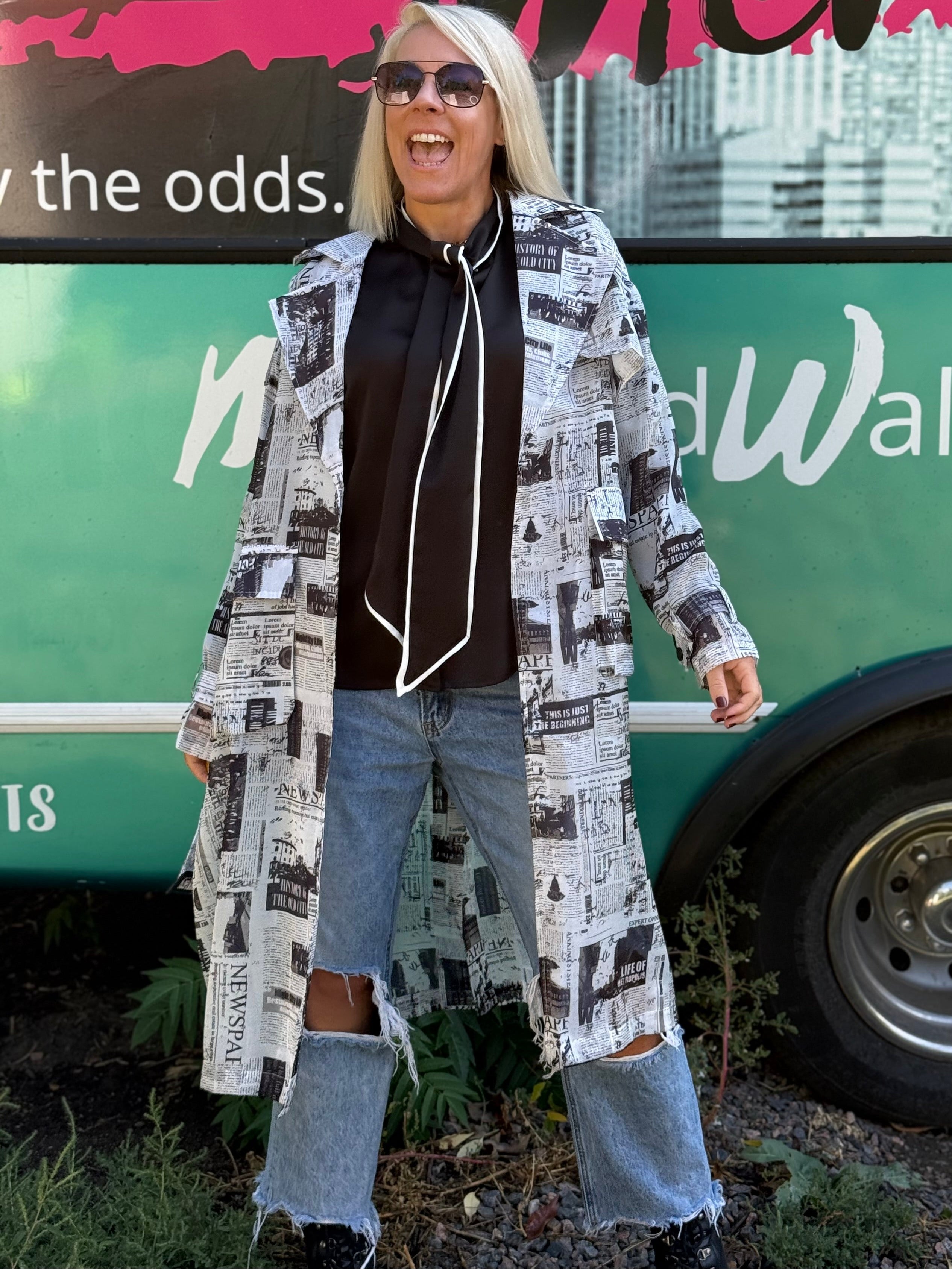 Newspaper Trench Coat