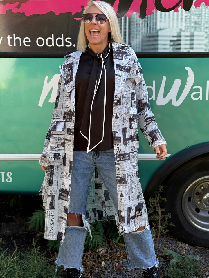 Newspaper Trench Coat